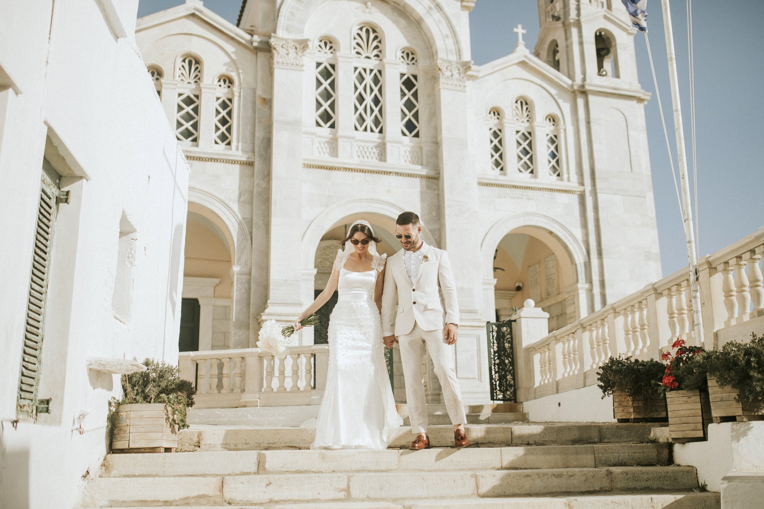 Beautiful bride Fontini wears the Victor frill and Sycamore skirt | Wedding dresses by Halfpenny London 