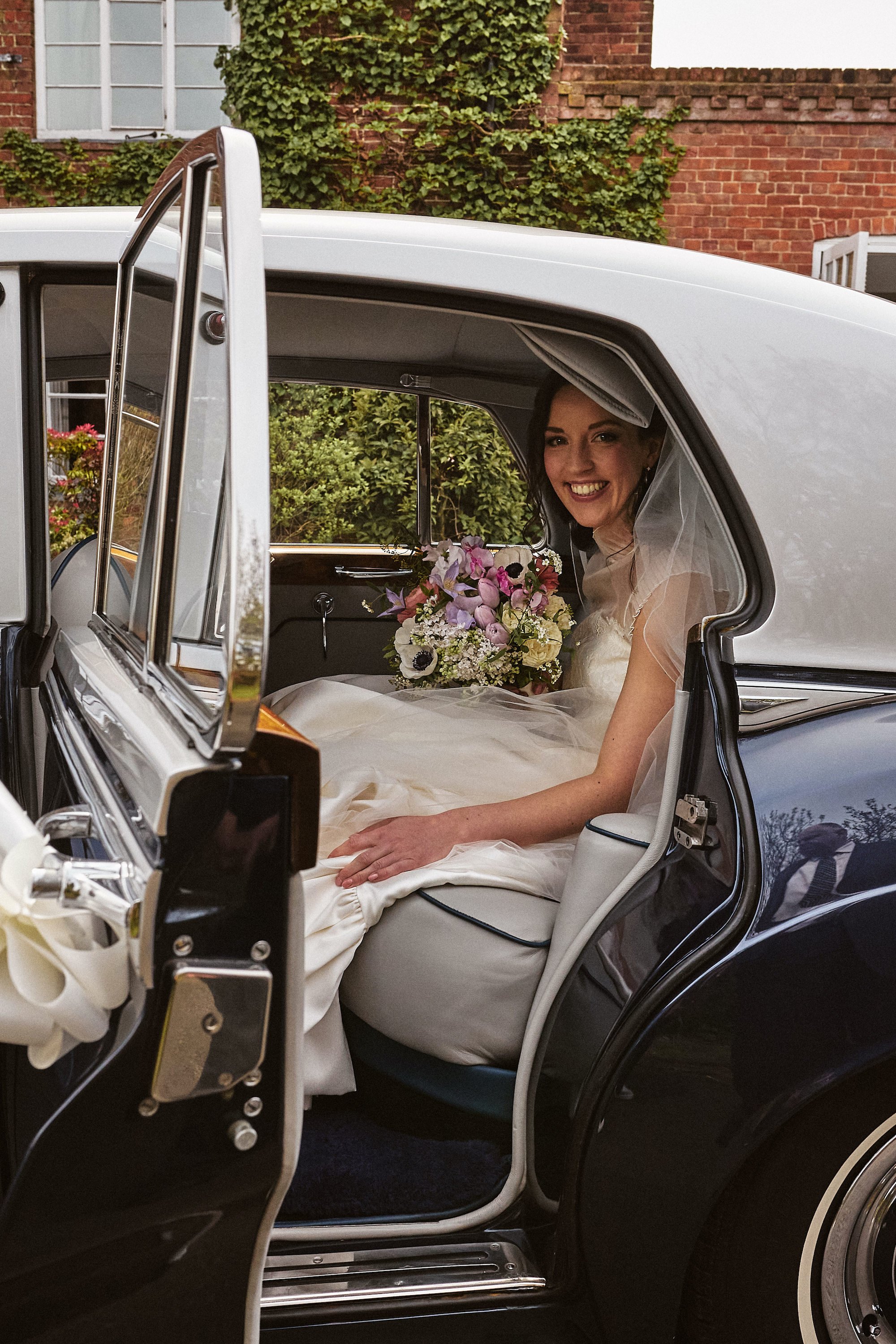 Beautiful bride Becky wore the Breeze wedding dress, Wren Top and Issa shrug for her wedding day | Halfpenny London bride