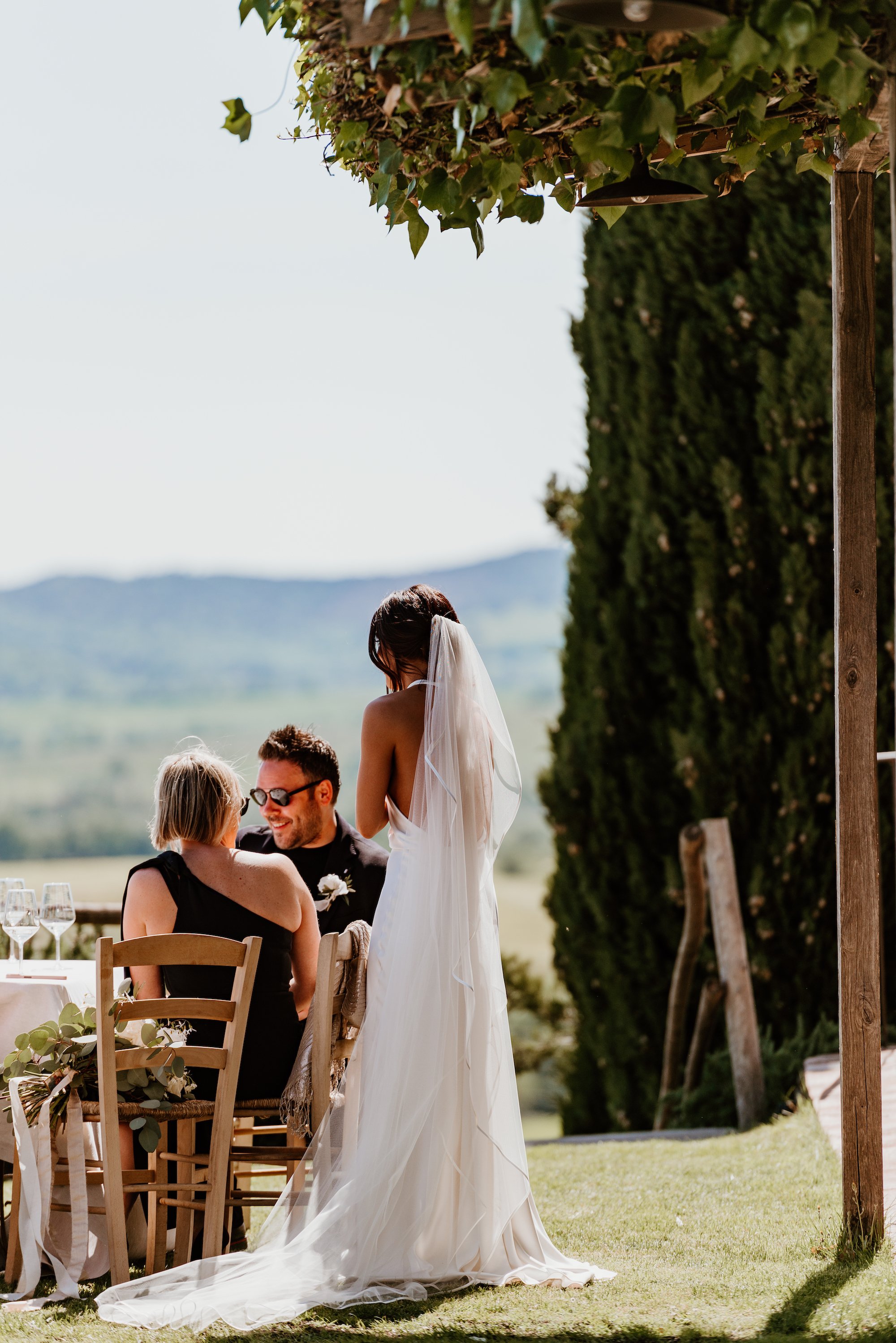 Beautiful bride Alice wore the Cheryl Split Wedding dress by Halfpenny London