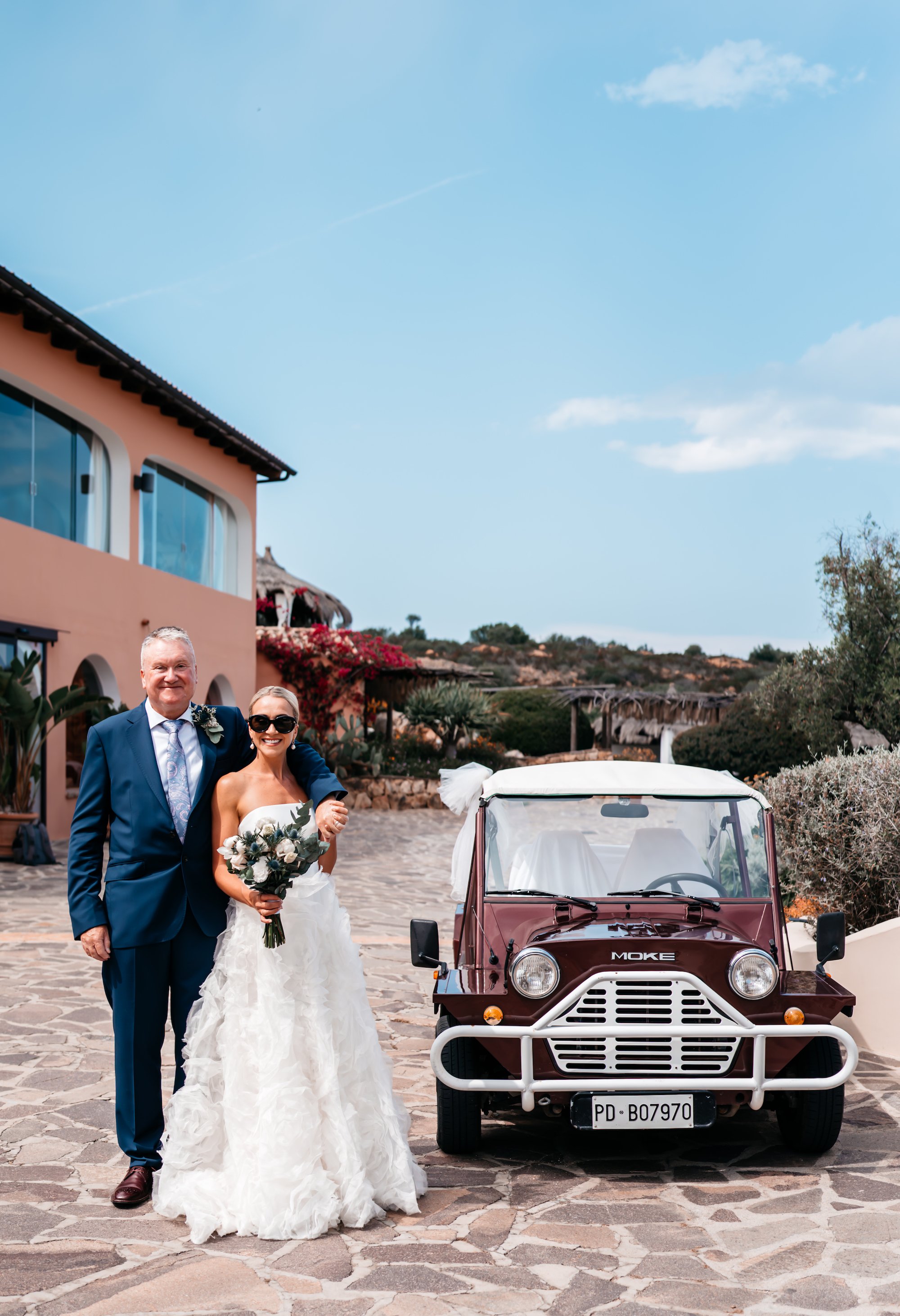 Beautiful bride Florence wore the Oliver wedding dress and Ruffle Rose skirt by Halfpenny London