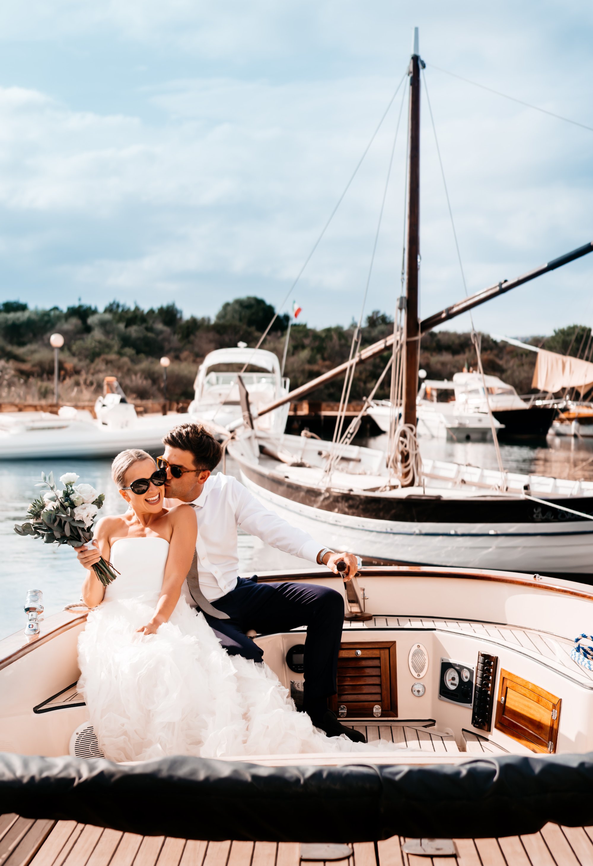 Beautiful bride Florence wore the Oliver wedding dress and Ruffle Rose skirt by Halfpenny London