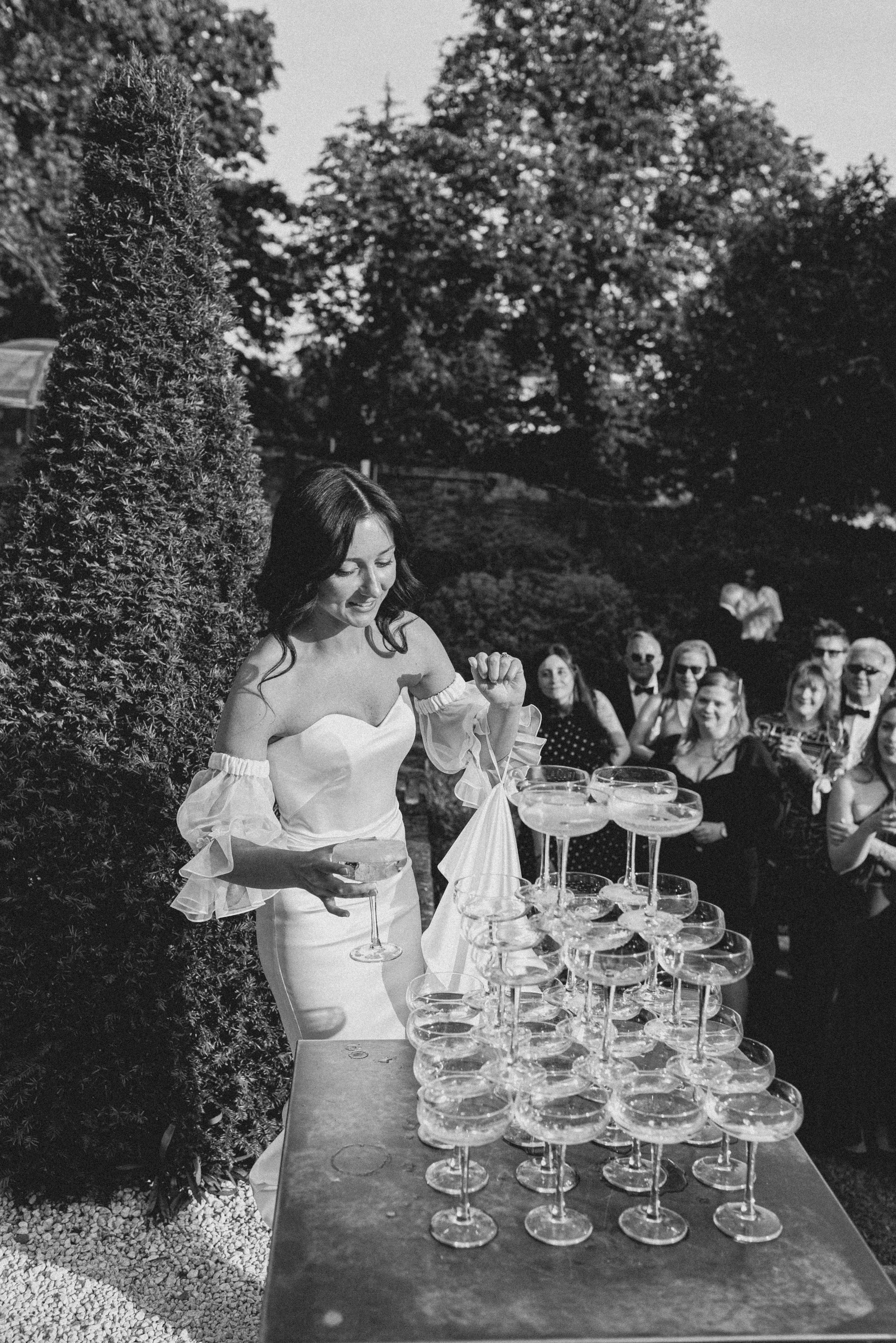 Beautiful bride Sophie-Rose wore the Dayton wedding dress and Calypso sleeves by Halfpenny London
