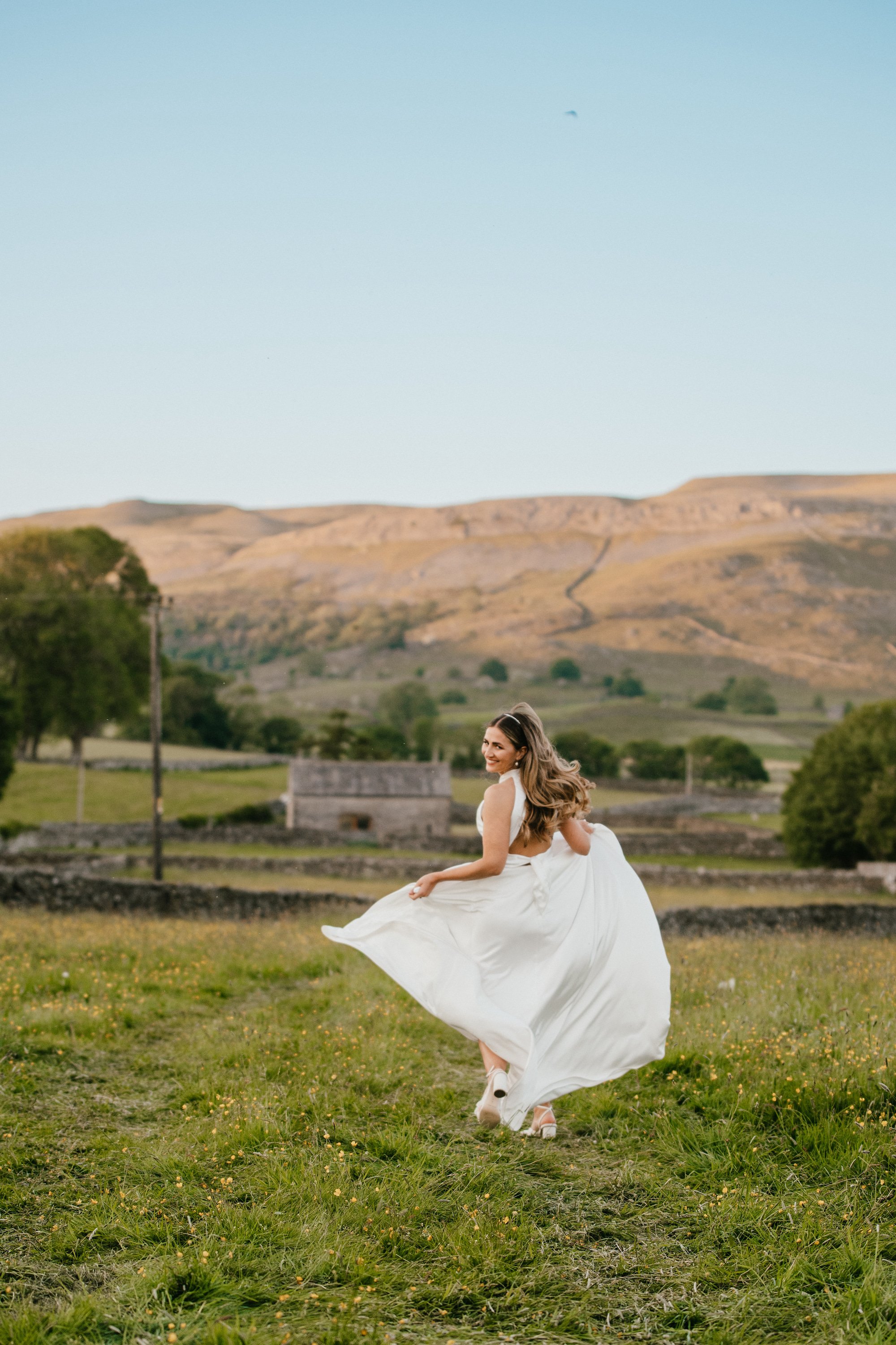 Beautiful bride Billie wears the Cedar dress for her wedding | Wedding dresses by Halfpenny London