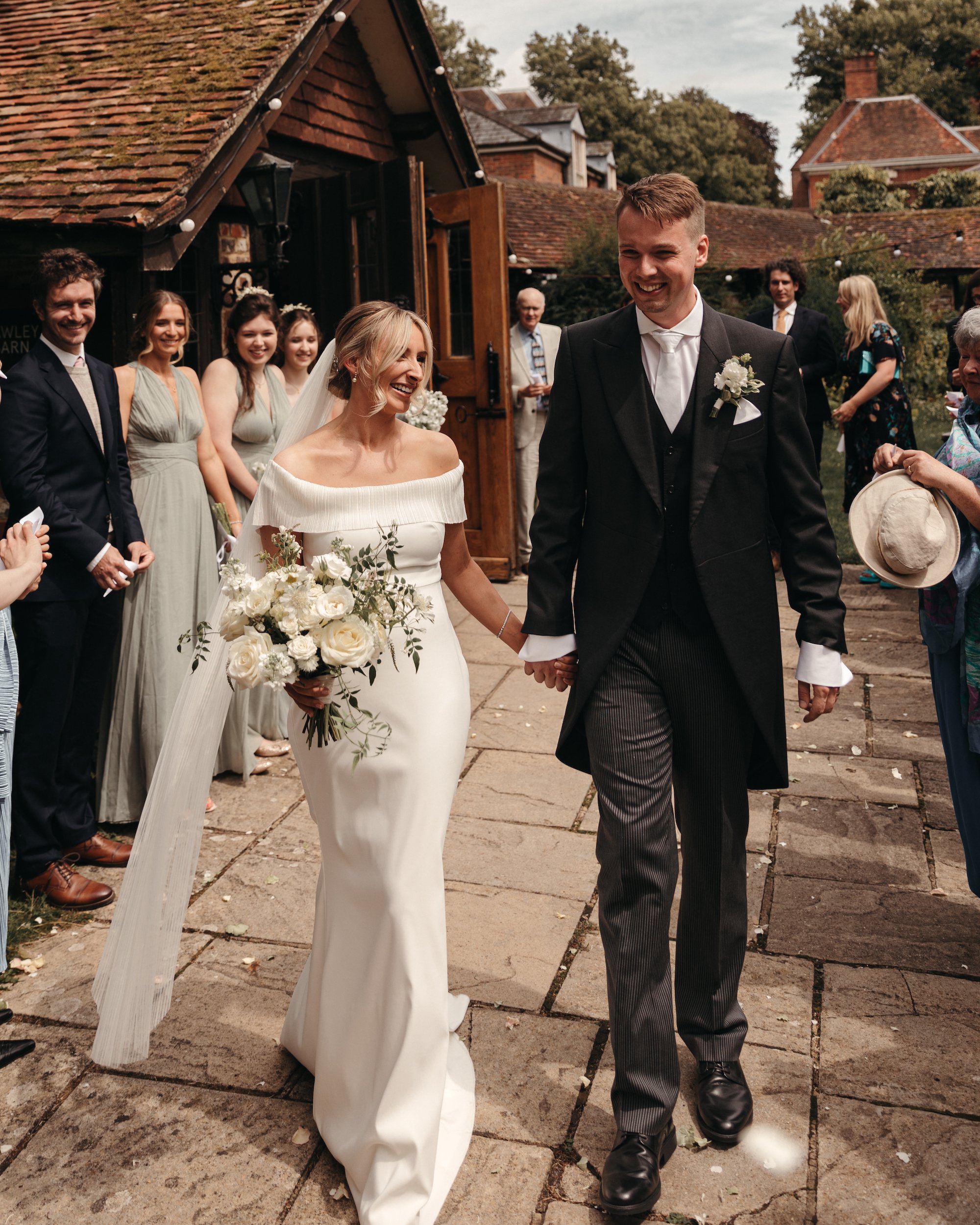 Beautiful Lucy wears the Harbour frill dress for her wedding day | Wedding dresses by Halfpenny London