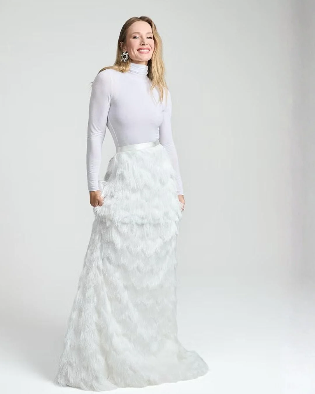 @kristenbell, currently starring in Season 2 of Nobody Wants This, graces the cover of @redmagazine&rsquo;s December issue wearing the stunning Ivy skirt by Halfpenny London.⁠ ⁠
⁠
Photographer @maxabadian⁠
Styling @oonagh.brennan⁠
Interview @sarah.to