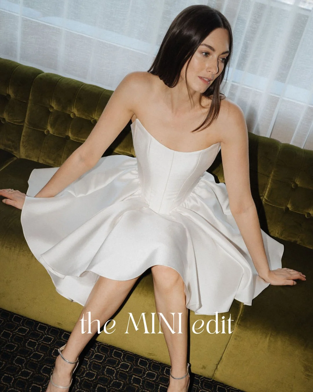 Mini dresses, the Halfpenny London way.⁠
⁠
Last year, we introduced a capsule collection of short dresses with @netaporter &mdash; modern pieces designed for after-parties, city ceremonies and brides who want something unexpected. ⁠
⁠
Photography: @c