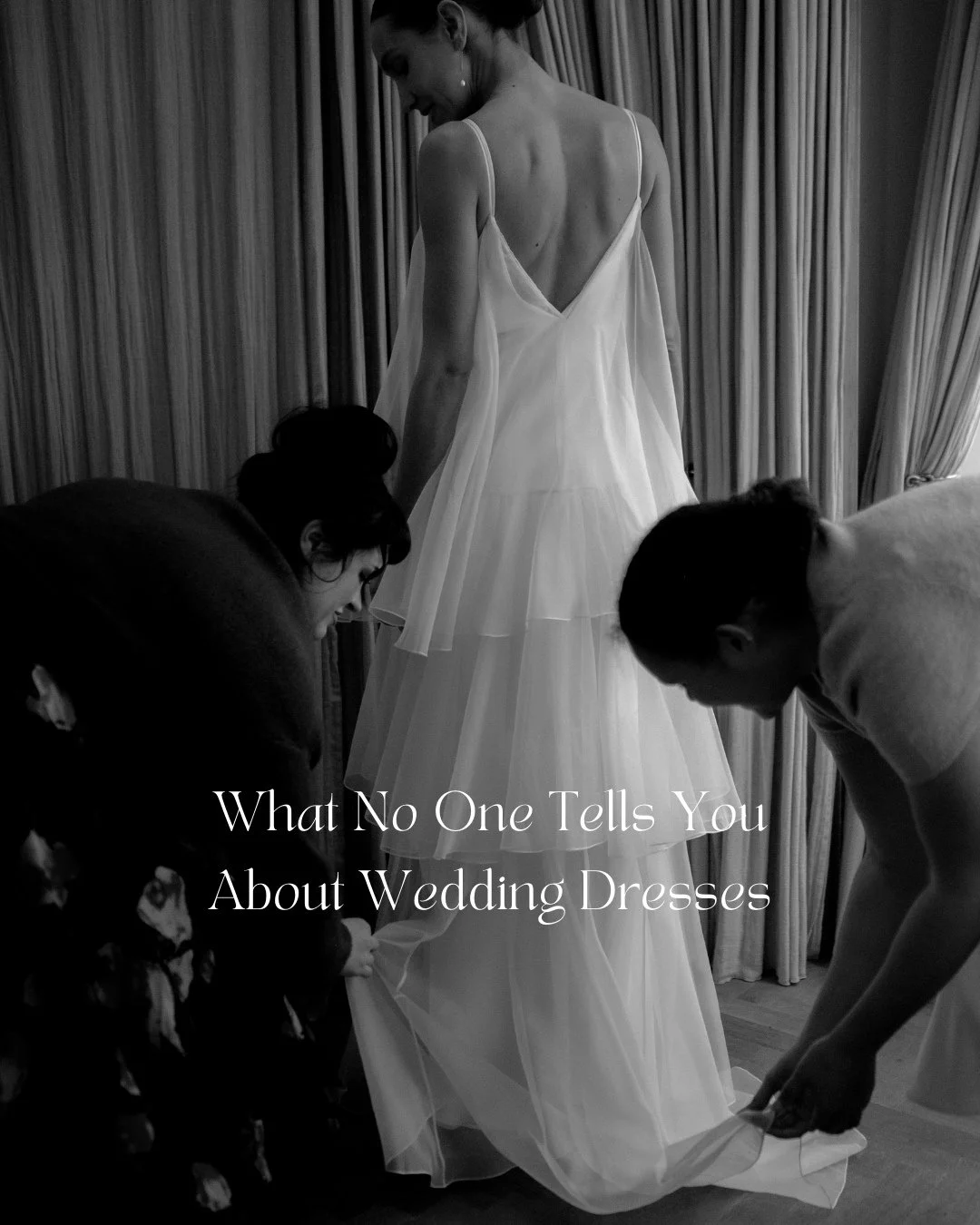 What no one tells you about wedding dresses:⁠

From fittings to final decisions, there&rsquo;s more to the journey than meets the eye. &ldquo;The one&rdquo; often feels quieter than expected, feeling like yourself and truly comfortable matters most, 
