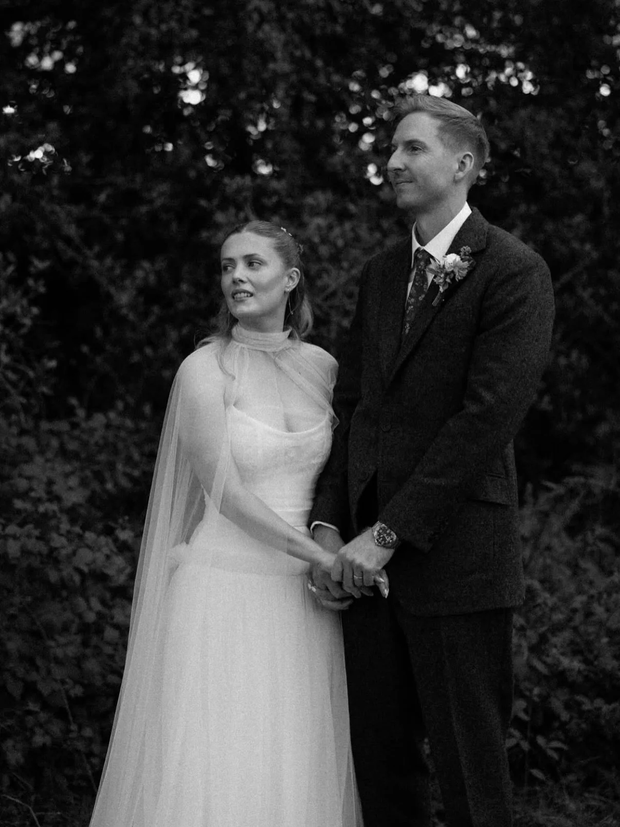 A soft tulle layer reveals the Spencer corset&rsquo;s delicate French lace, allowing floral appliqu&eacute; to quietly take centre stage.

Swipe to see how our Halfpenny London brides styled their Spencer corset.