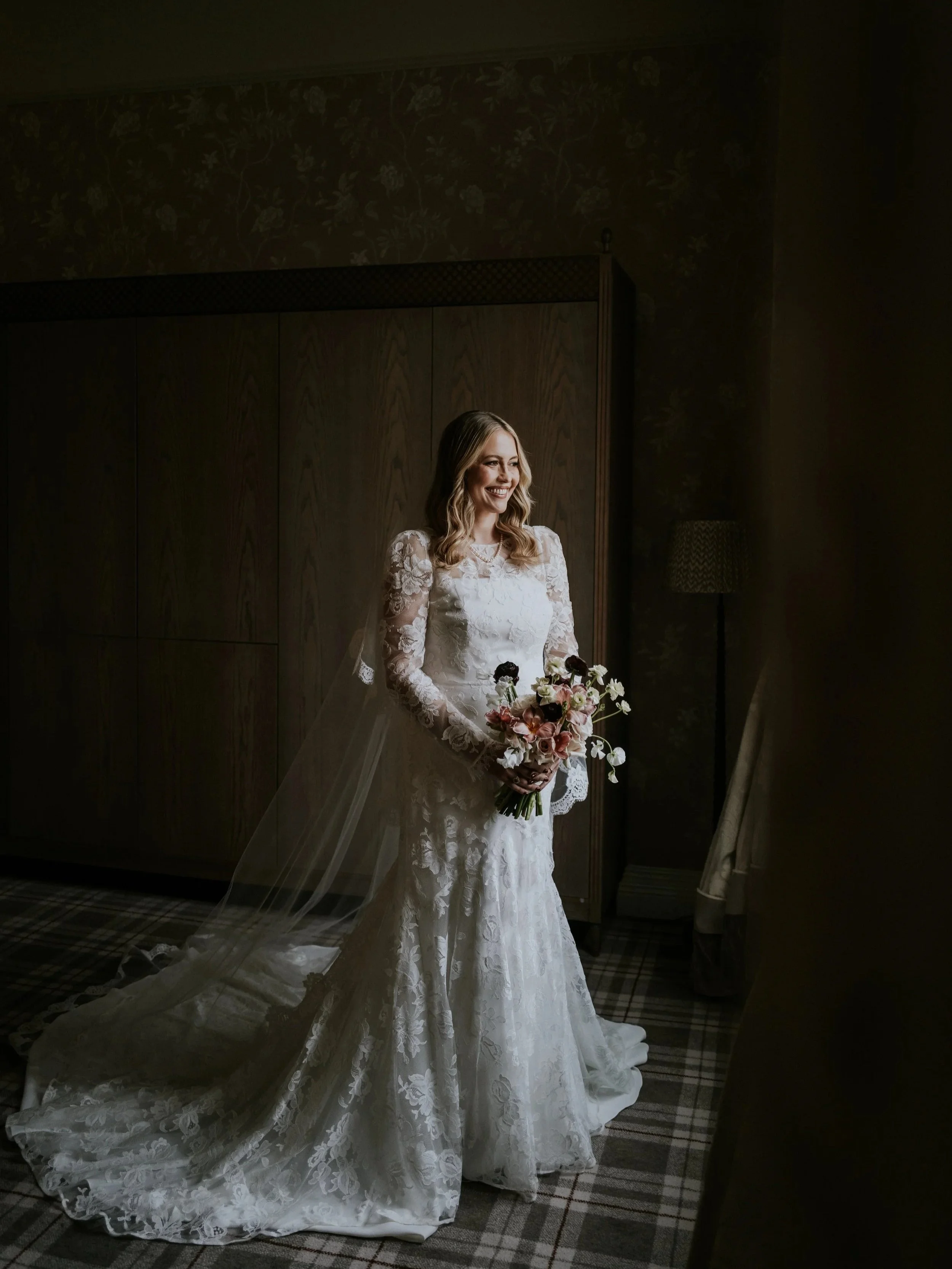 Ellen in the Ada Lace Dress, Equinox Dress, Okotan Corset and skirt 