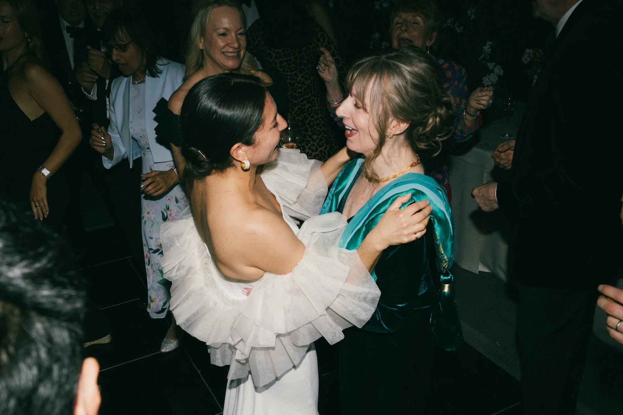 Beautiful Halfpenny London bride Sabrina wears the Equinox dress and Issa shrug for an enchanting London wedding