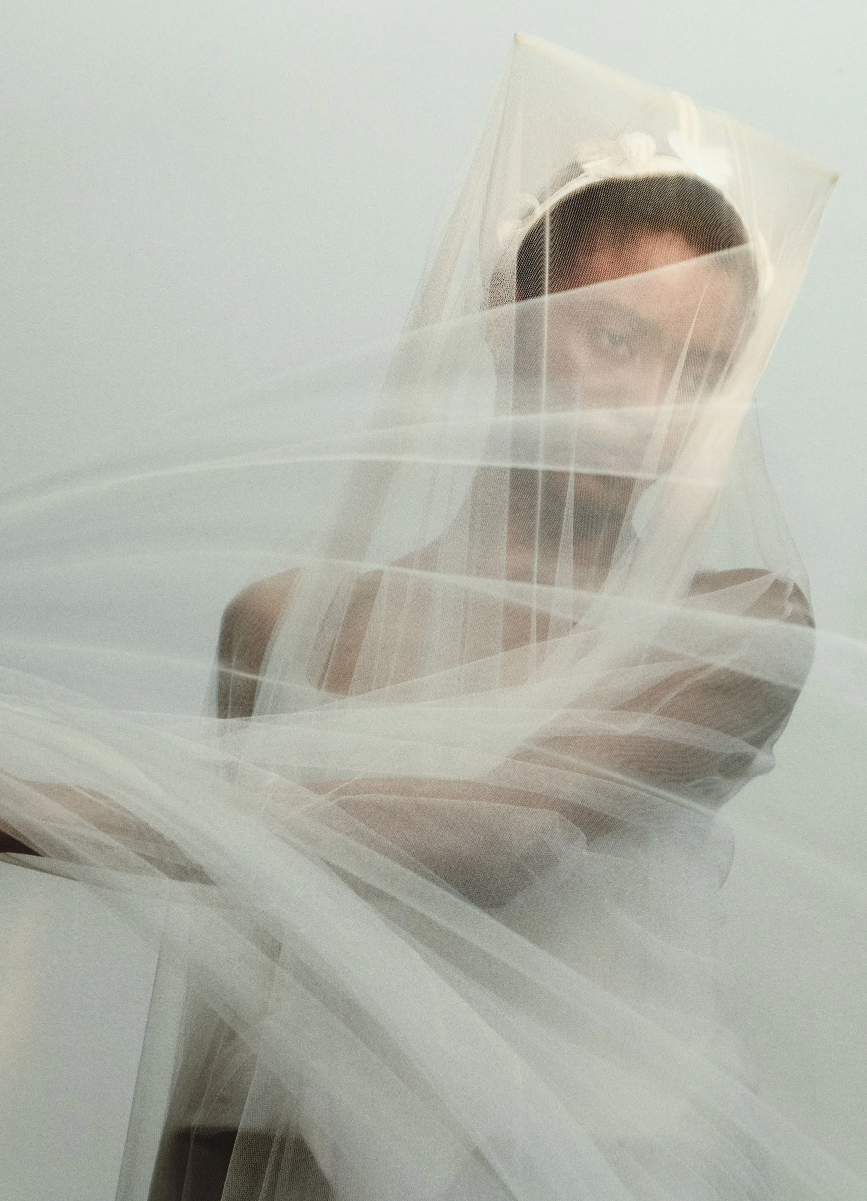 Licoricia Hat & Cascade Veil