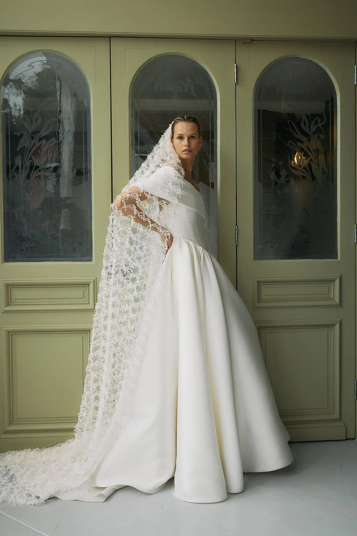 Junie Dress, Emeline Shrug & Alvina Veil