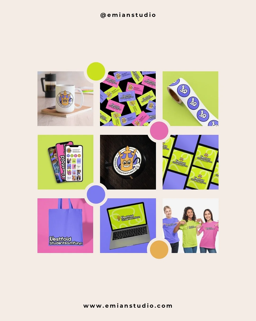BRAND BOARD TIME🚀 

The brand board for the logo and full branding I designed for @vestfoldstudentsamfunn - a student union at my local Norwegian university @usn.no 🤓 

Swipe to check out the keywords for this brand - do you think it fits?🤩 let me