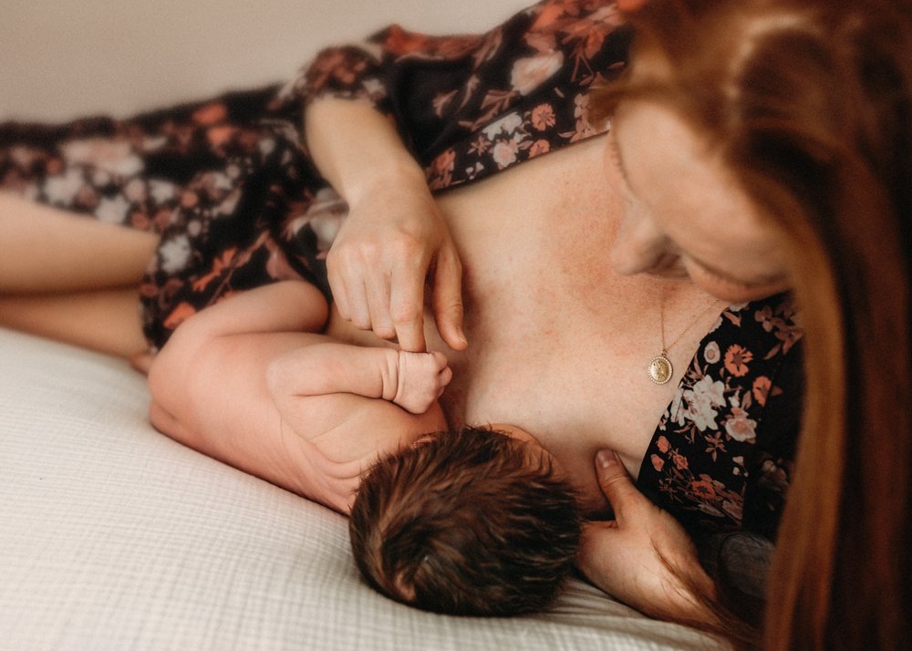 Boulder Newborn Photographer | In Bed Nursing