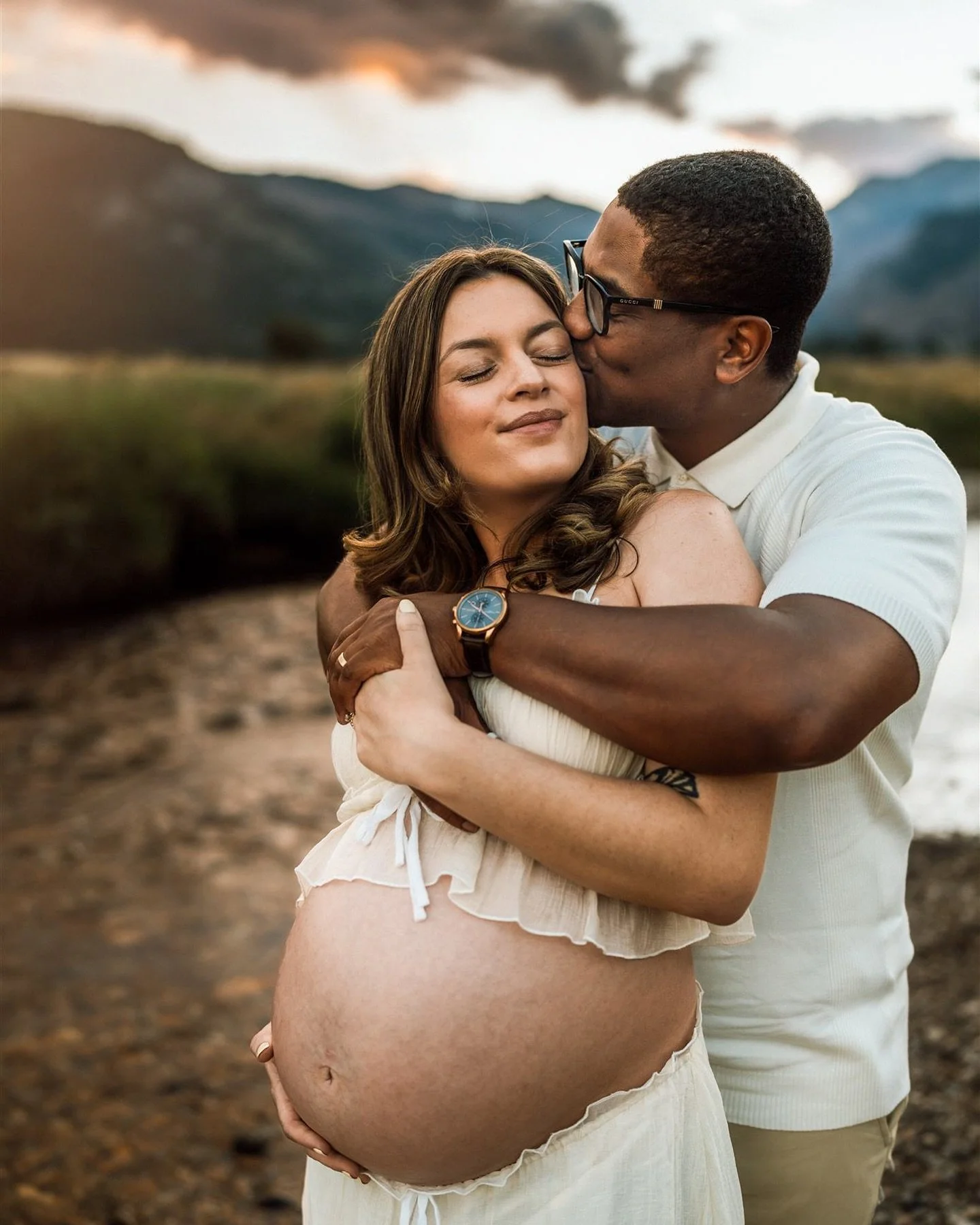 Just them, the mountains, a beautiful growing belly. And a giant herd of elk.