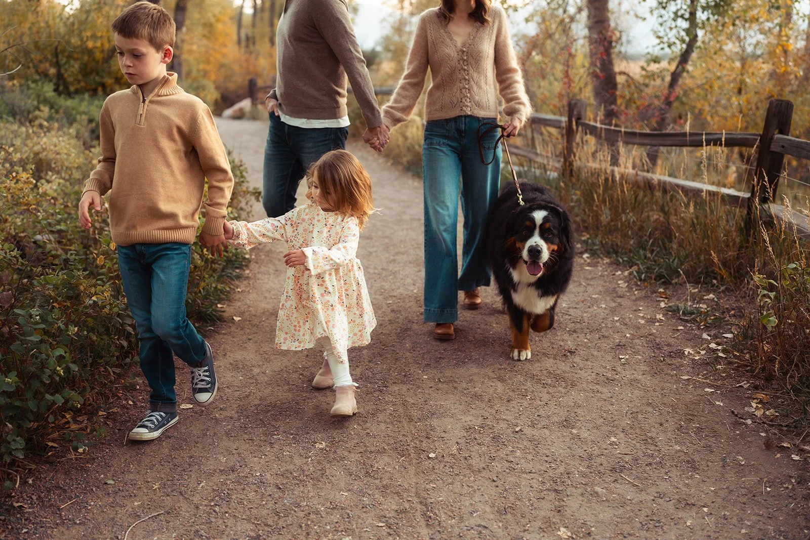 Golden Hour Family Photos at Bobolink Trail in Boulder