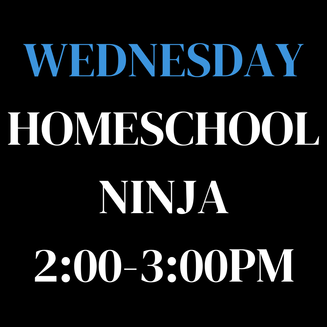 Wednesday Home School Ninja 6 week session 2pm-3pm Ages 6+