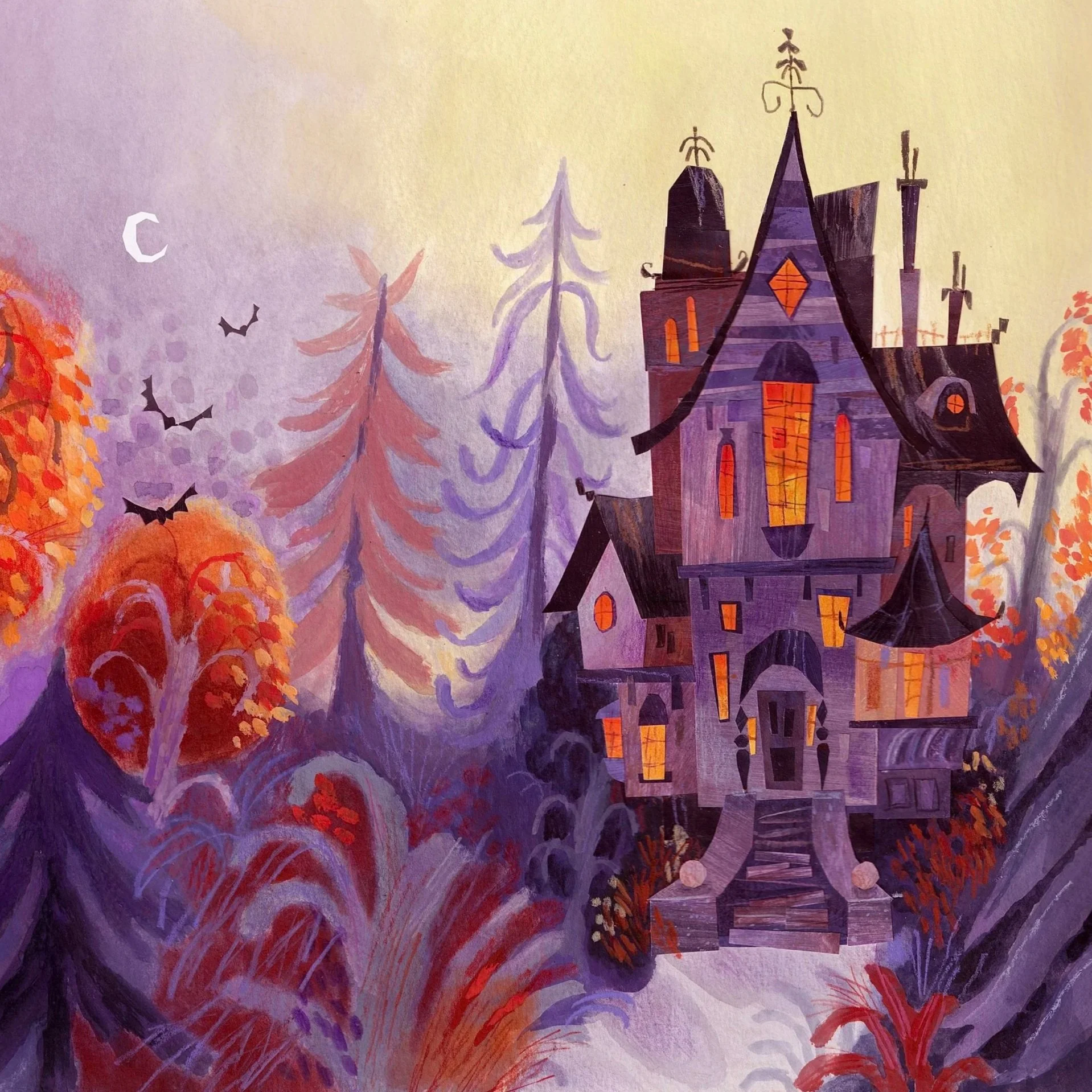 Halloween House Illustration