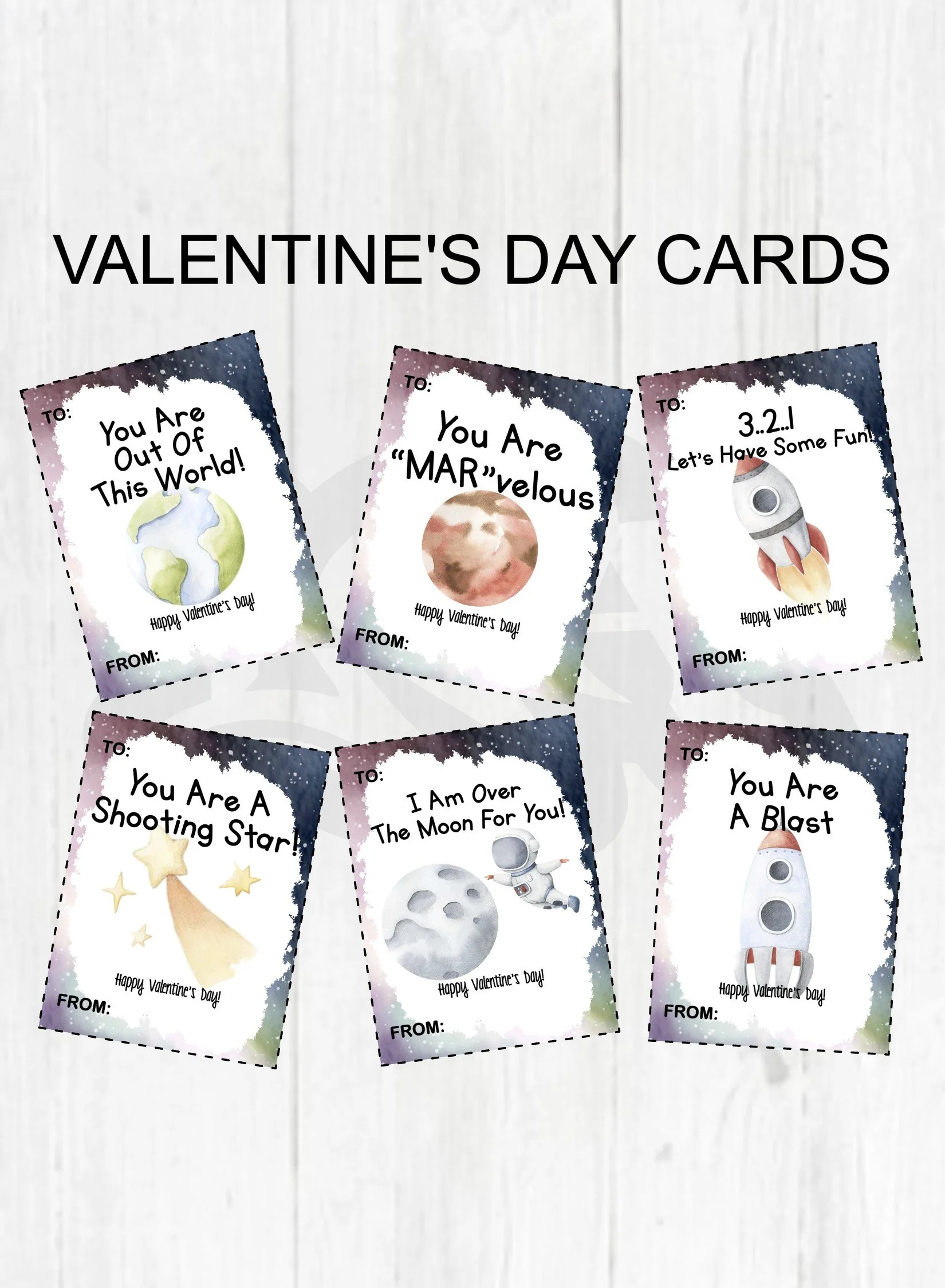 Galaxy Valentine's Day Cards - DIGITAL