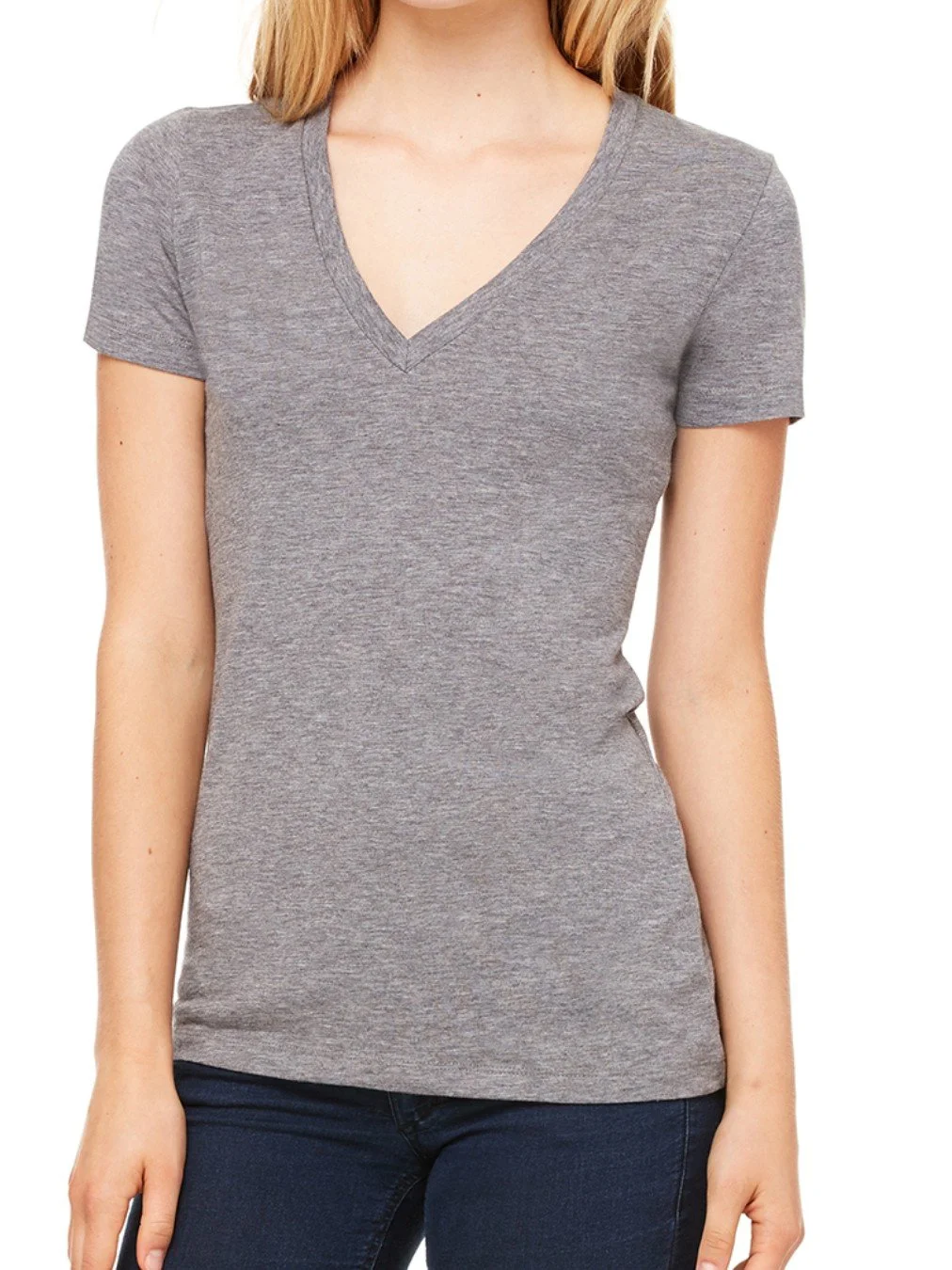 CLEARANCE - WOMEN'S  V-NECK. CHARCOAL & GREY