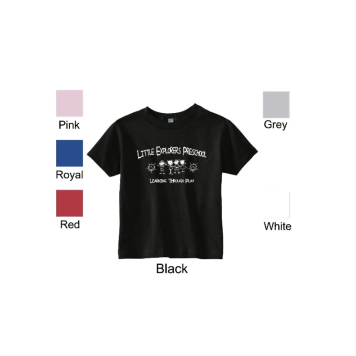 KIDS shirt options for Little Explorer's Shirt Fundraiser.