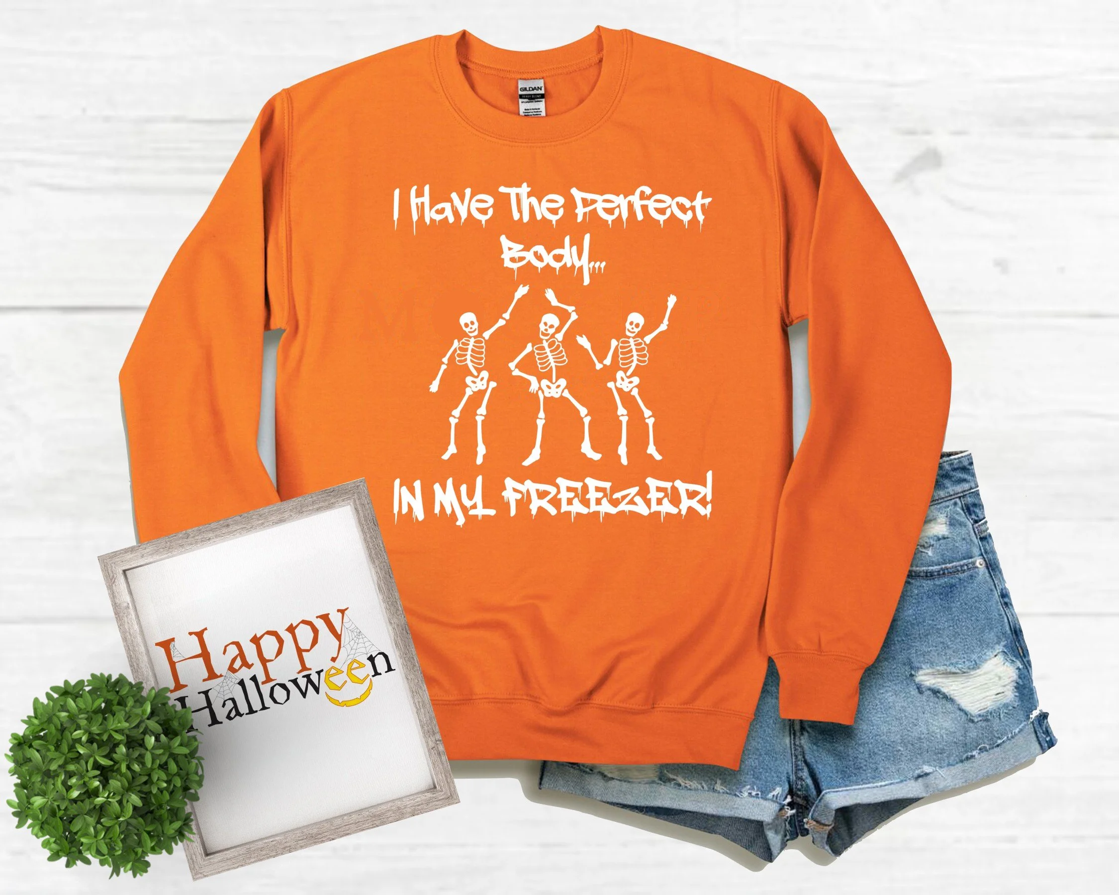 Halloween Sweater/Tshirt - Perfect Body in my Freezer