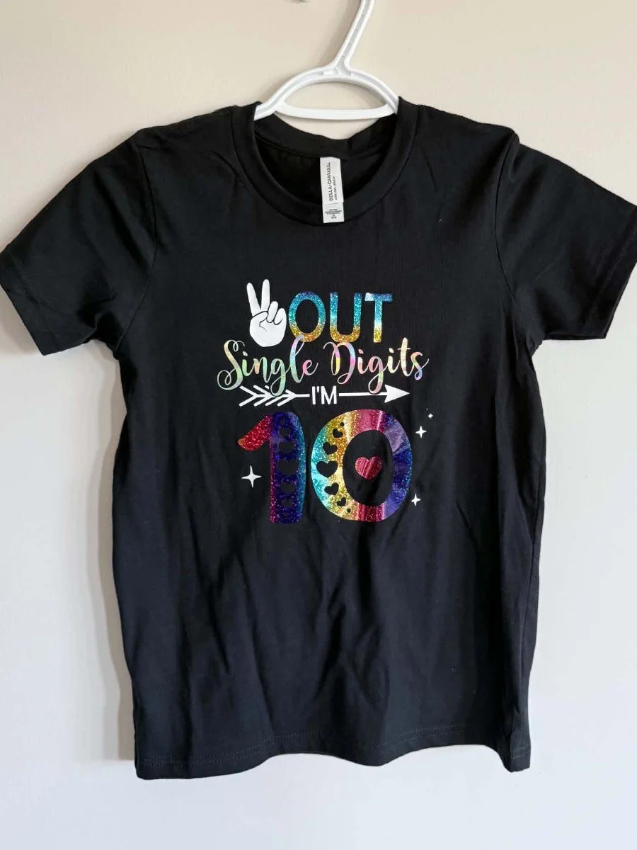 Size Youth Medium - Double Digits Birthday Shirt
