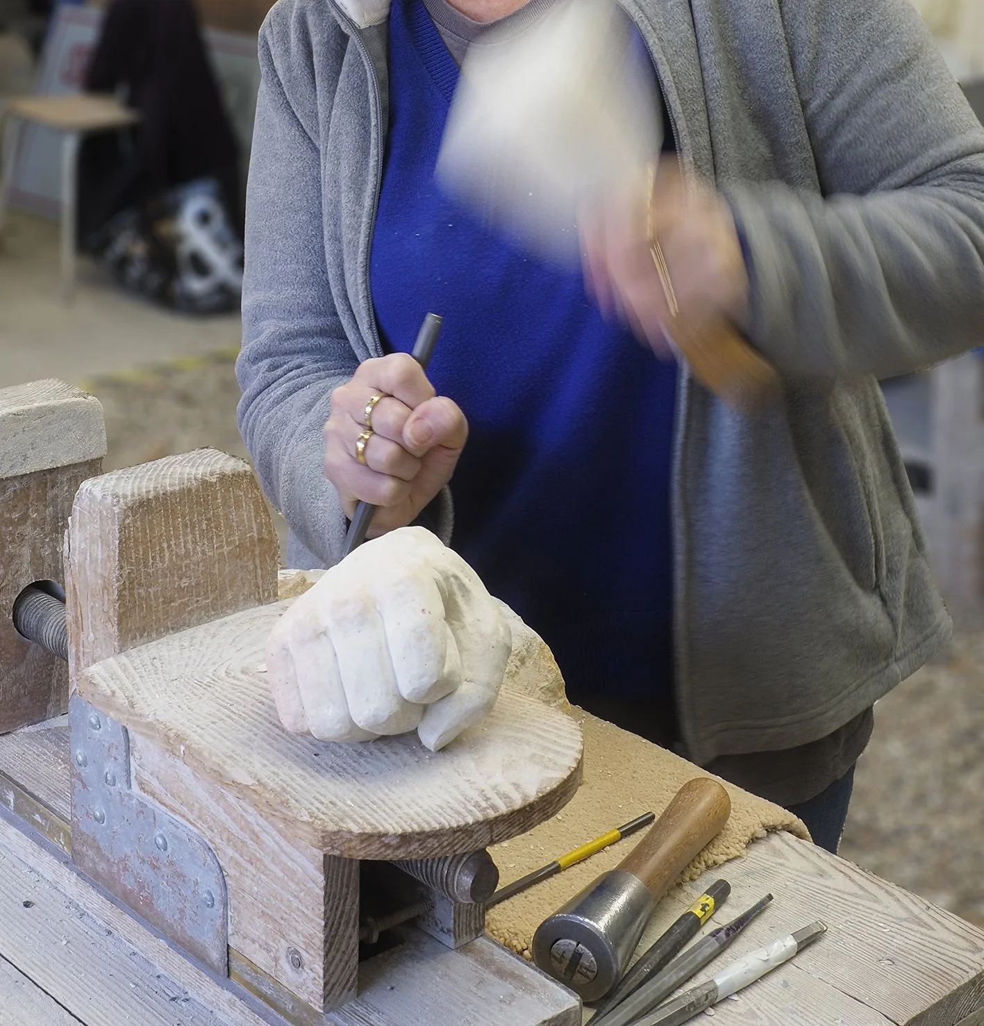 Hand Carving at Skelton Workshops
