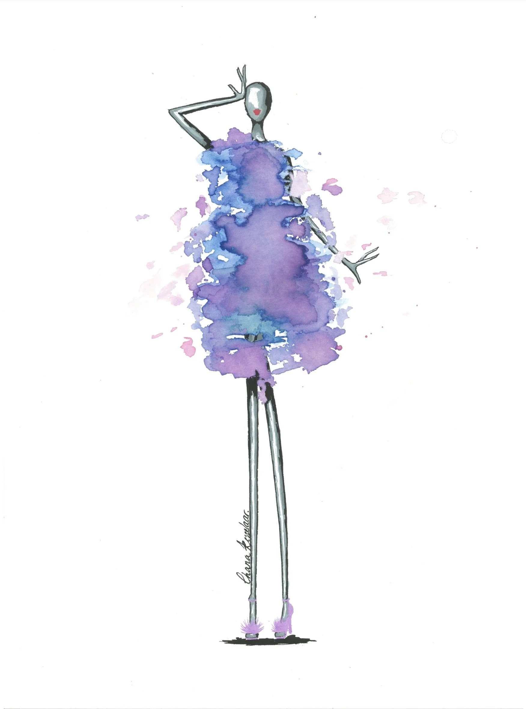 Ecoline Serie Blue and Purple
