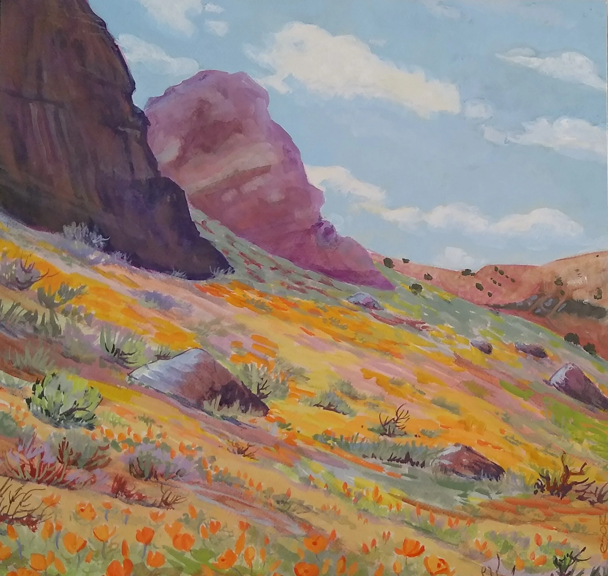 High Desert Poppies
18x18"
acrylic on paper
800.