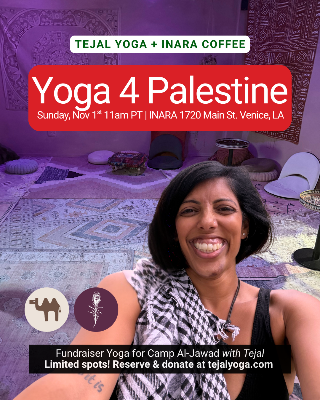 In-Person: Yoga 4 Palestine Fundraiser with Tejal at INARA