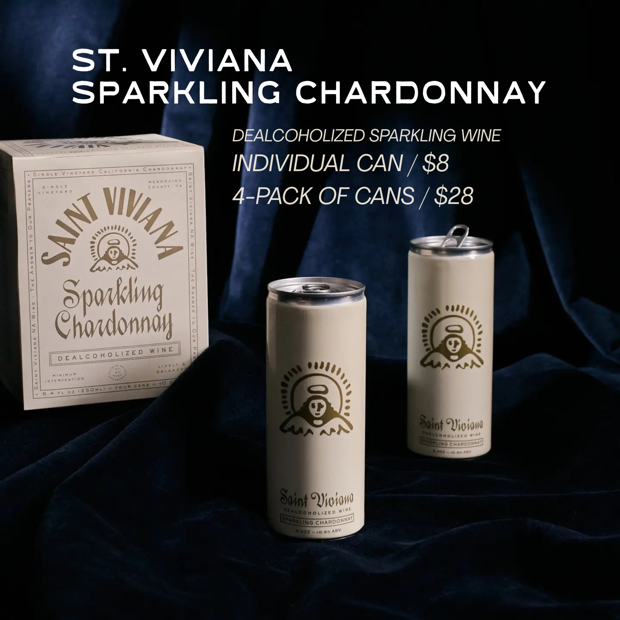 St. Viviana Sparkling Chardonnay (4-pack of cans)