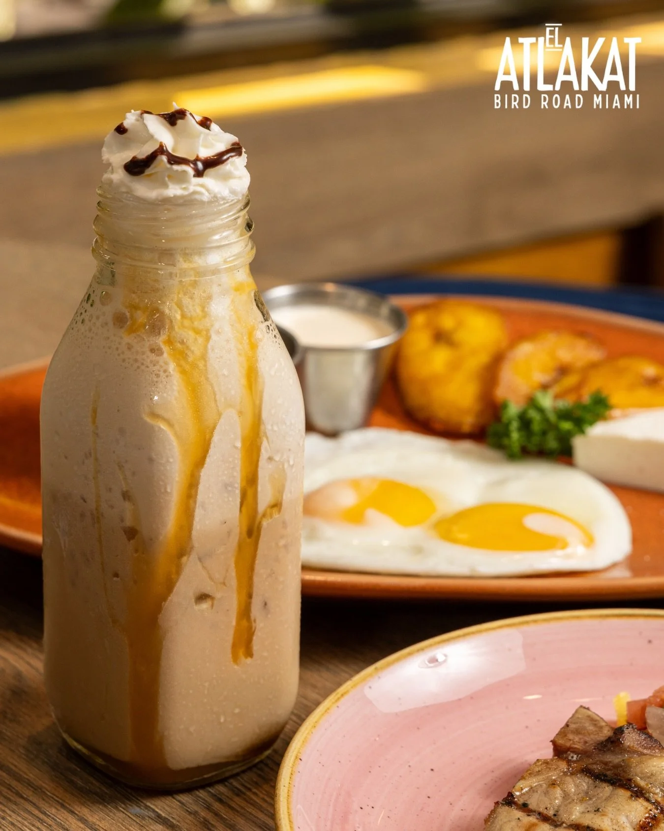 Breakfast the Salvadoran way 🥚☕✨ Fresh eggs, sweet plantains, creamy cheese, and a drink that feels like a hug 💛 Start your day right &mdash; or turn it into brunch 😉

ONLY AT BIRD ROAD: 9425 S.W. 40th. Street. Miami, FL 33165&nbsp;
💻 Orders, del