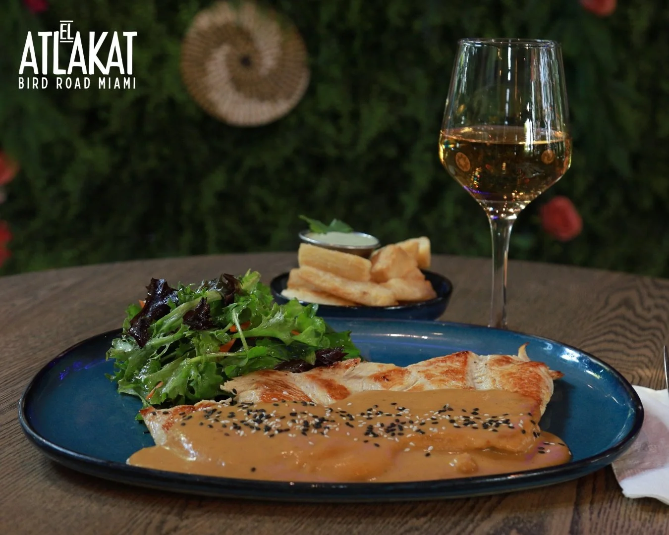 A taste of the Salvadoran coast 🌴✨ our Pollo en Chicha features tender chicken breasts simmered in coconut milk, pineapple, culantro, and aromatic broth, topped with toasted ajonjol&iacute; for a rich and comforting dish inspired by a reimagined coa