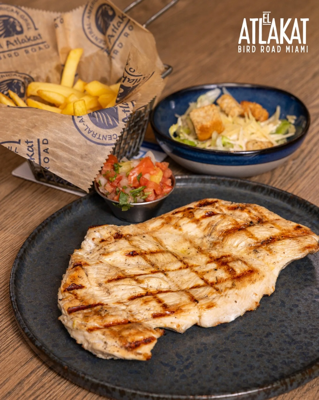 Grilled Chicken Breast 🔥🍗 Simply grilled, perfectly seasoned, and full of flavor.

ONLY AT BIRD ROAD: 9425 S.W. 40th. Street. Miami, FL 33165&nbsp;
💻 Orders, delivery and reservations at www.elatlakat.com
☎️ (305-552-9090) or ☎️ (305-552-1918)
&nb