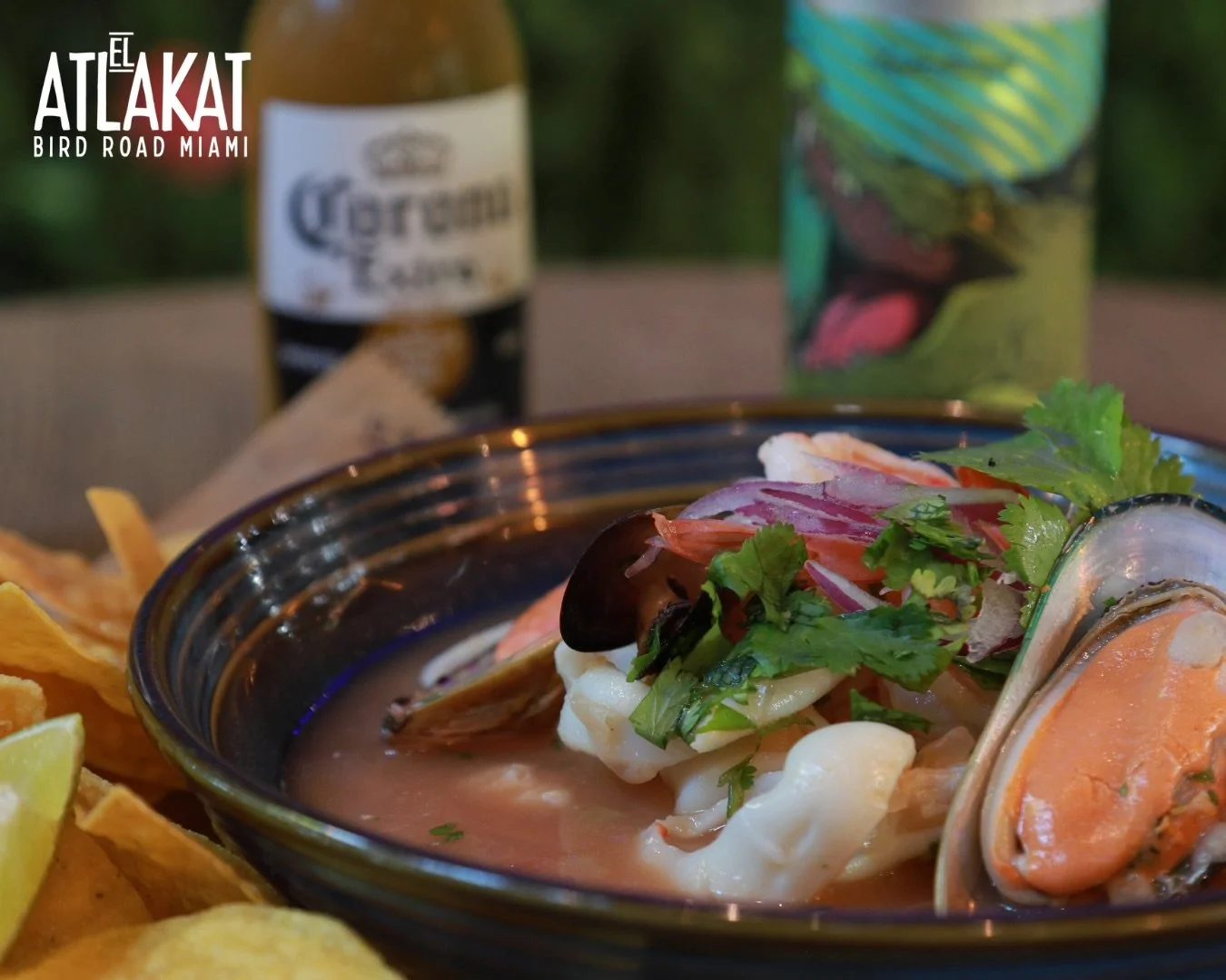 White fish, shrimp, calamari &amp; mussels in a bright, zesty mix 🍅🍋 The perfect seafood dish for Lent 🙏💙

ONLY AT BIRD ROAD: 9425 S.W. 40th. Street. Miami, FL 33165&nbsp;
💻 Orders, delivery and reservations at www.elatlakat.com
☎️ (305-552-9090