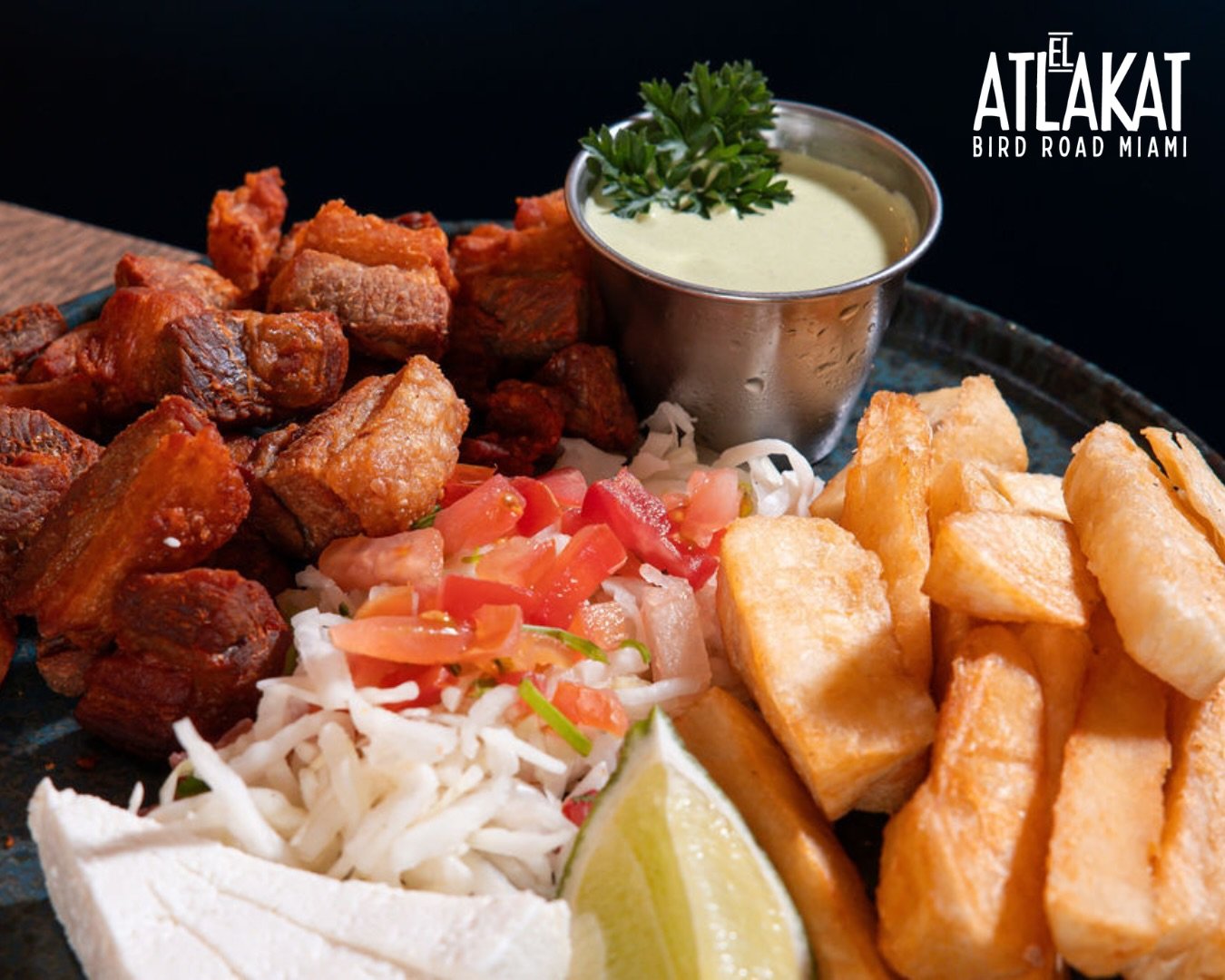 Crispy, golden, and rooted in Salvadoran tradition. Fried cassava with chicharr&oacute;n &mdash; simple, ancestral, and completely addictive. This is El Salvador on a plate. 🇸🇻❤️&zwj;🔥

ONLY AT BIRD ROAD: 9425 S.W. 40th. Street. Miami, FL 33165&nb