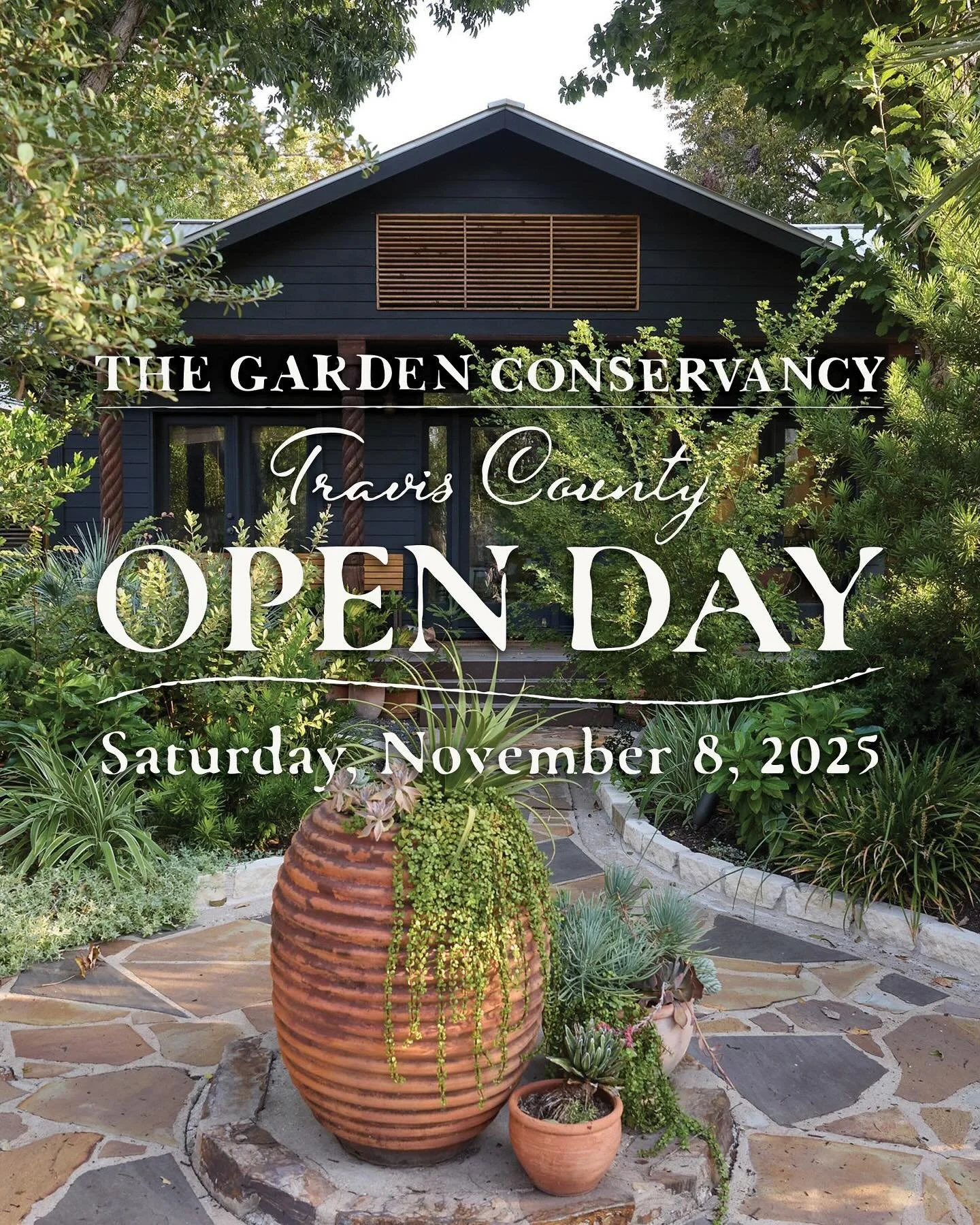 Mark your calendar for The Garden Conservancy&rsquo;s Travis County Open Day garden tour!

📆 Date: Saturday, November 8
☀️ Time: 10:00 AM - 4:00 PM
📍Central Austin
🎟️ Tickets on Sale Now (link in bio): $5 per garden for TGC Members &amp; $10 per g