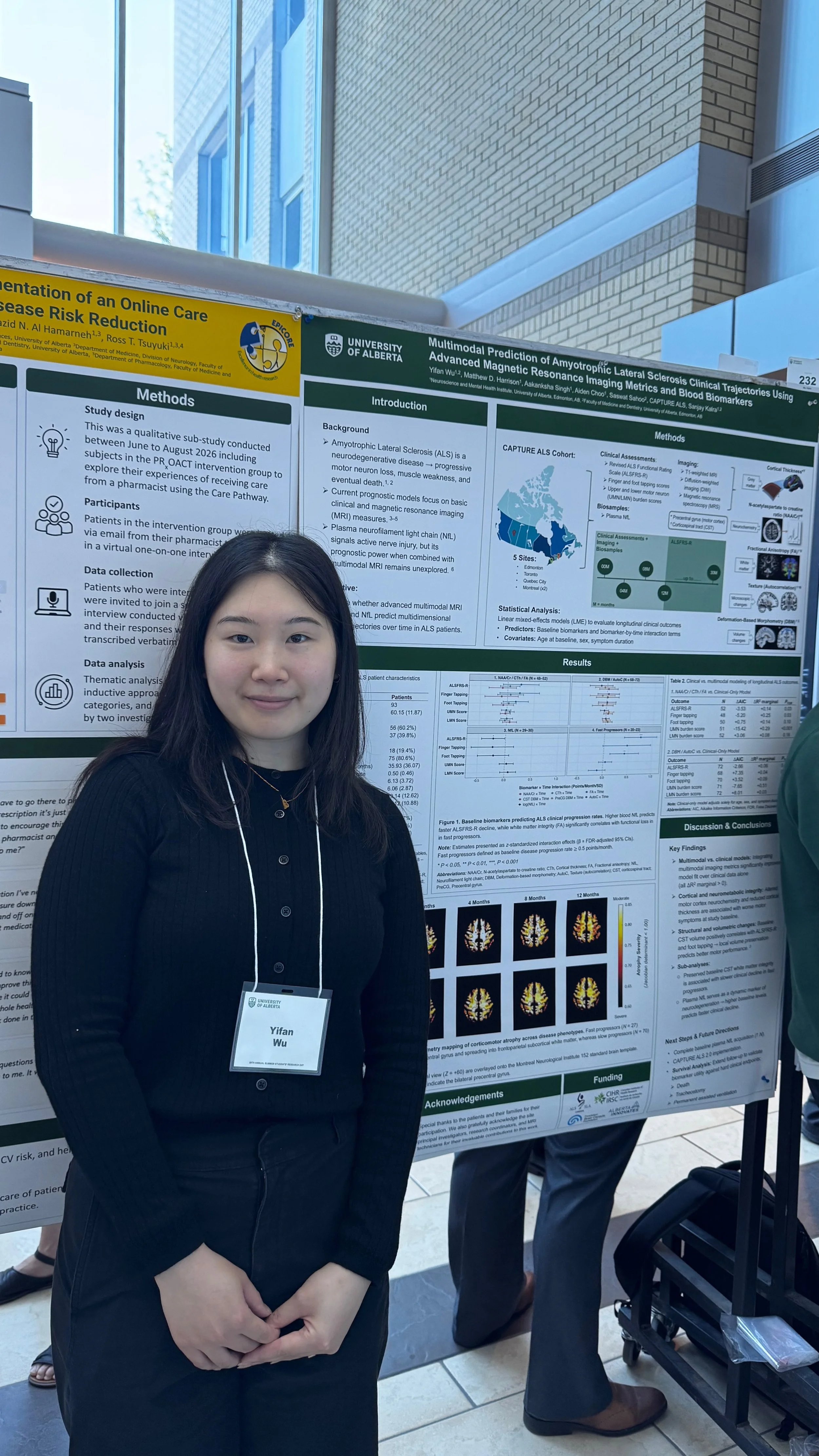 Michelle presenting her poster at the FoMD Annual Summer Students' Research Day. Way to go, Michelle!