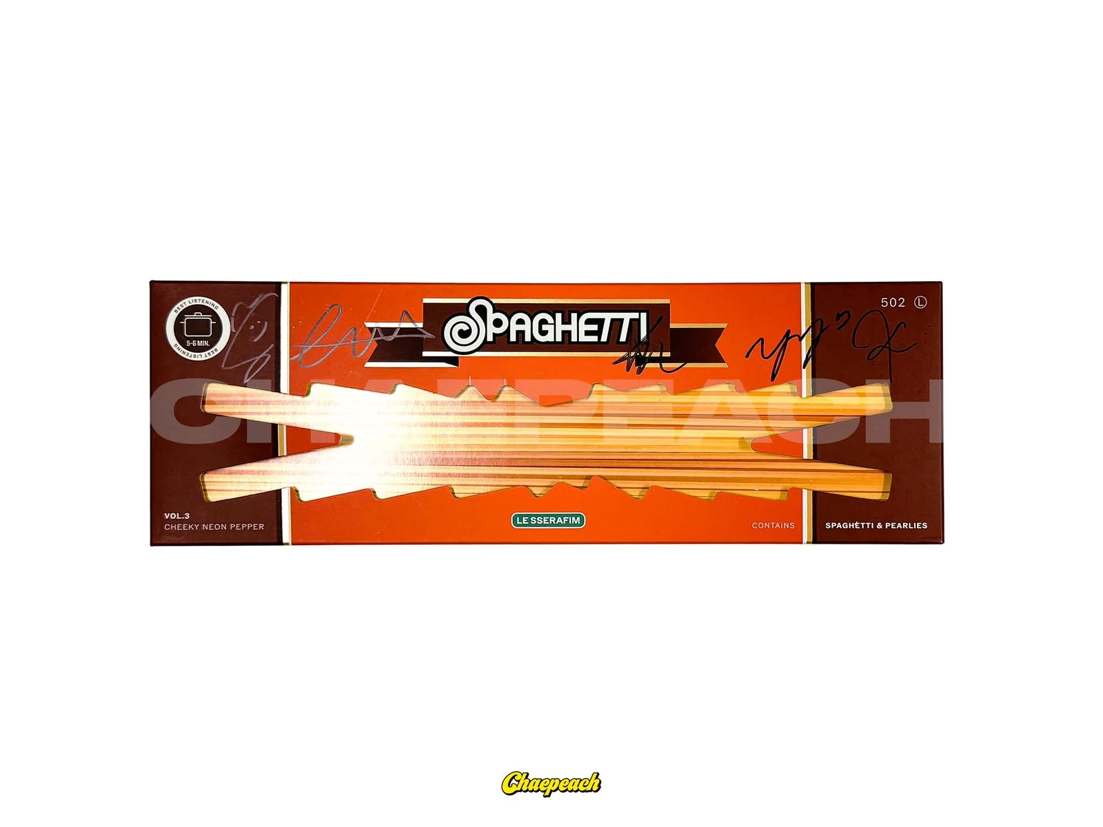 LE SSERAFIM - SPAGHETTI (VOL.3 CHEEKY NEON PEPPER) SIGNED ALBUM