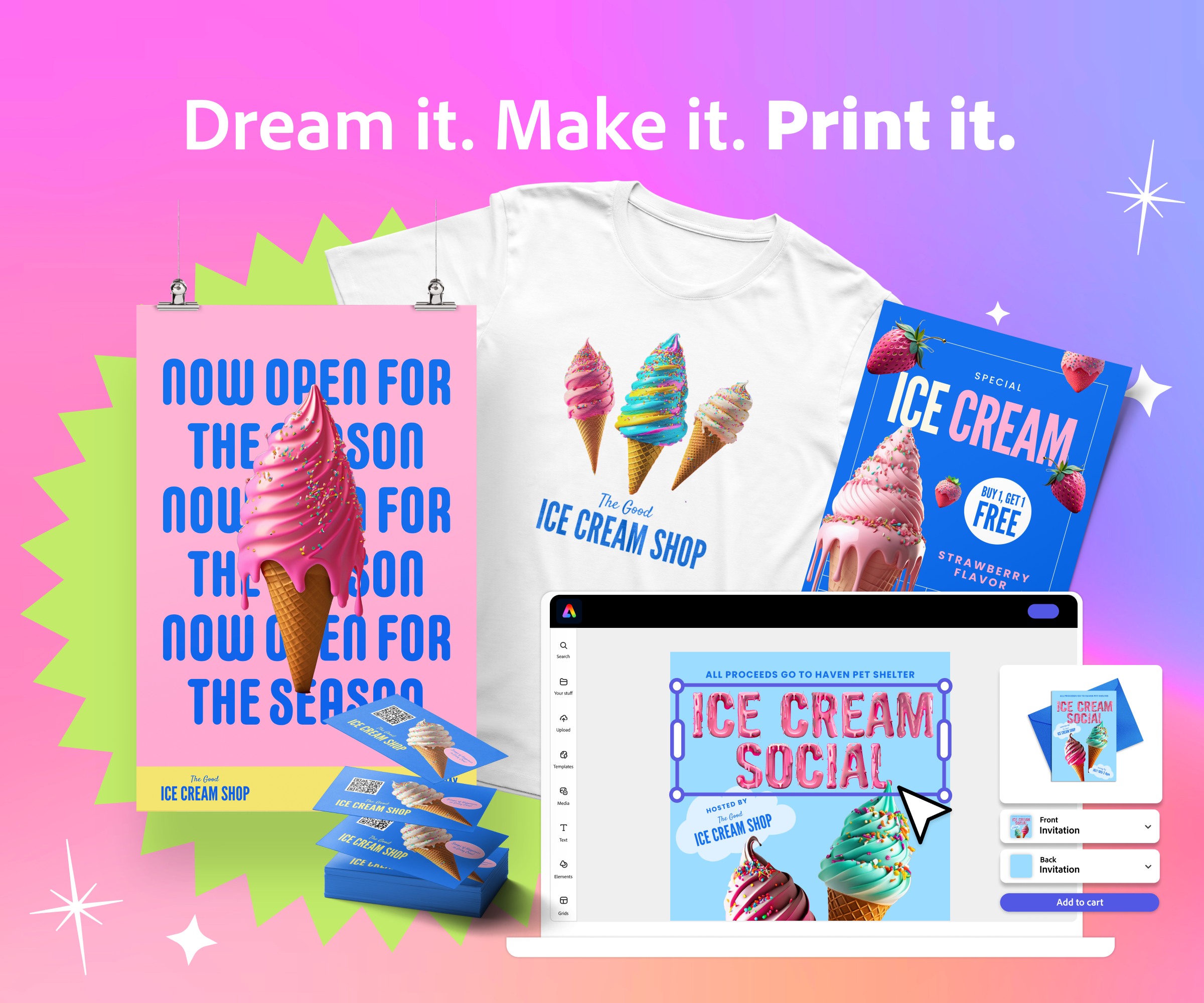 Adobe Express Print Feature