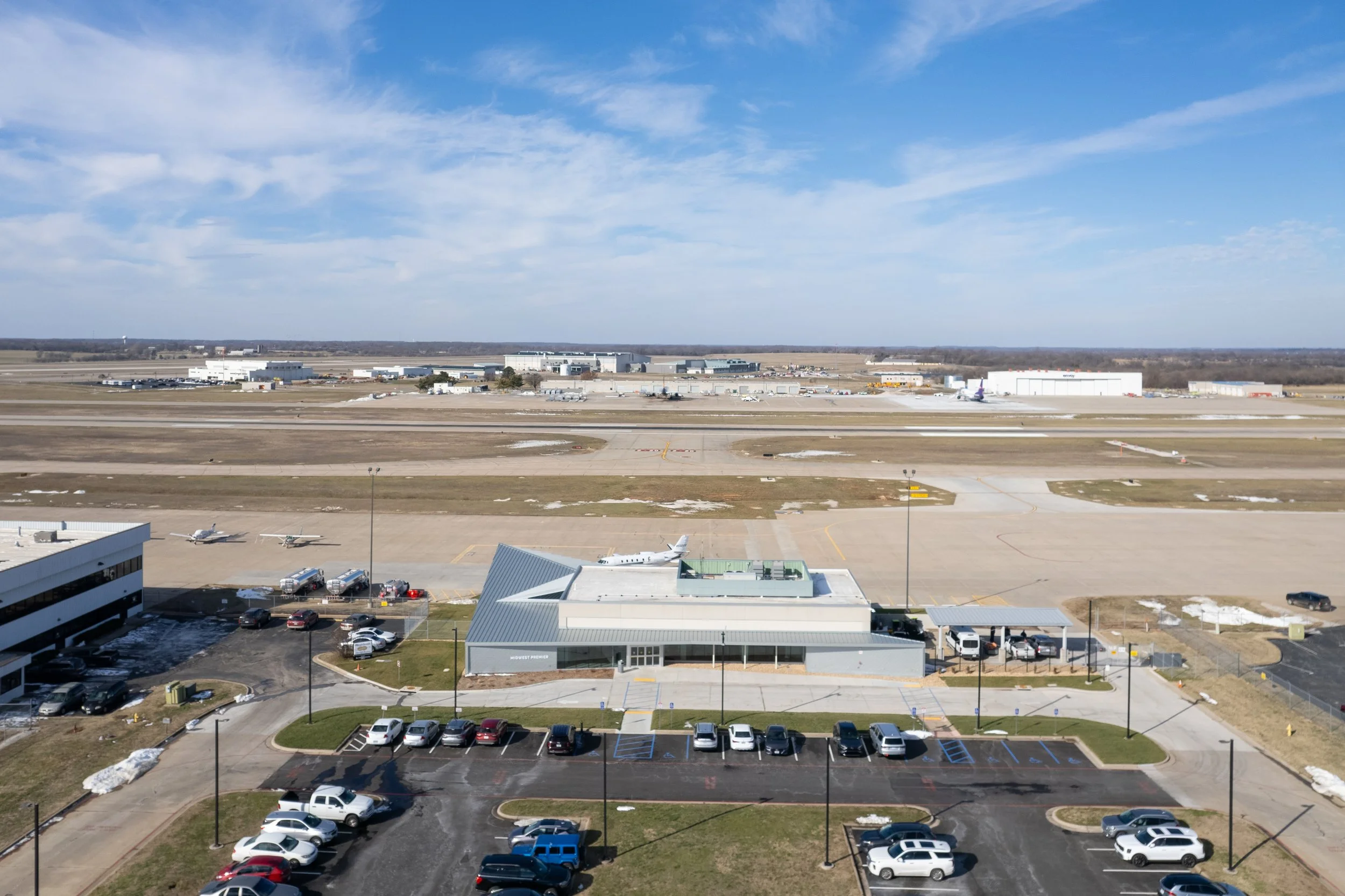Drone View of Parking Lot