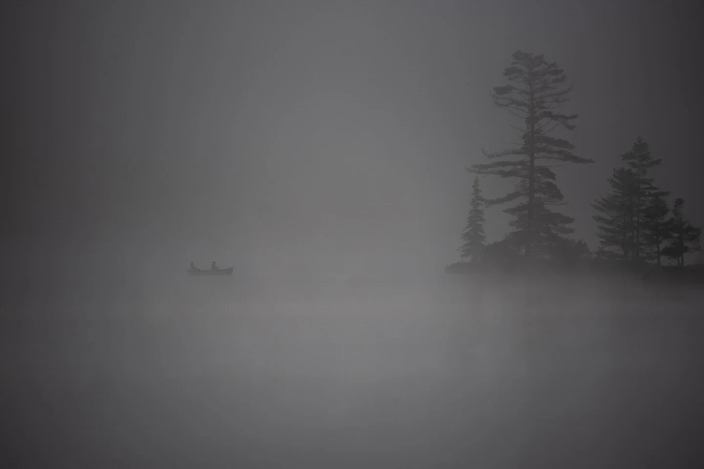 On day two of a five-day trip down the Mattawa River with my Dad, we woke up to this moody scene.

The Mattawa River is a historic canoe route traveled by the voyageurs for centuries as an important trade route connecting Lake Nipissing to the Ottawa