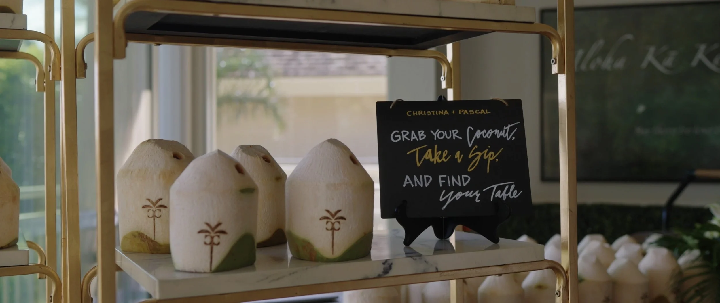 Hawaii Wedding Idea - Coconut Drinks