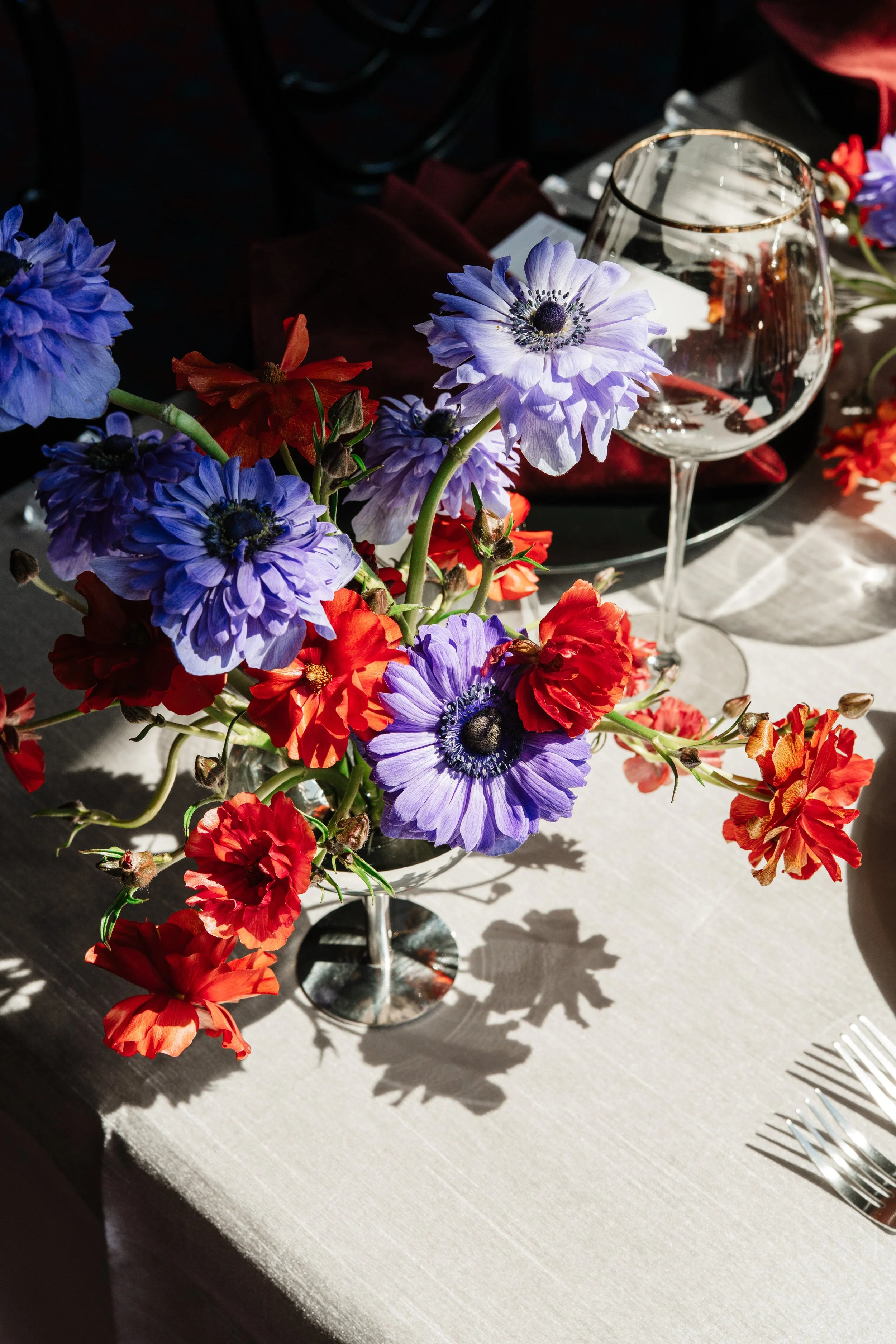 tablescape florals private dinner corporate event