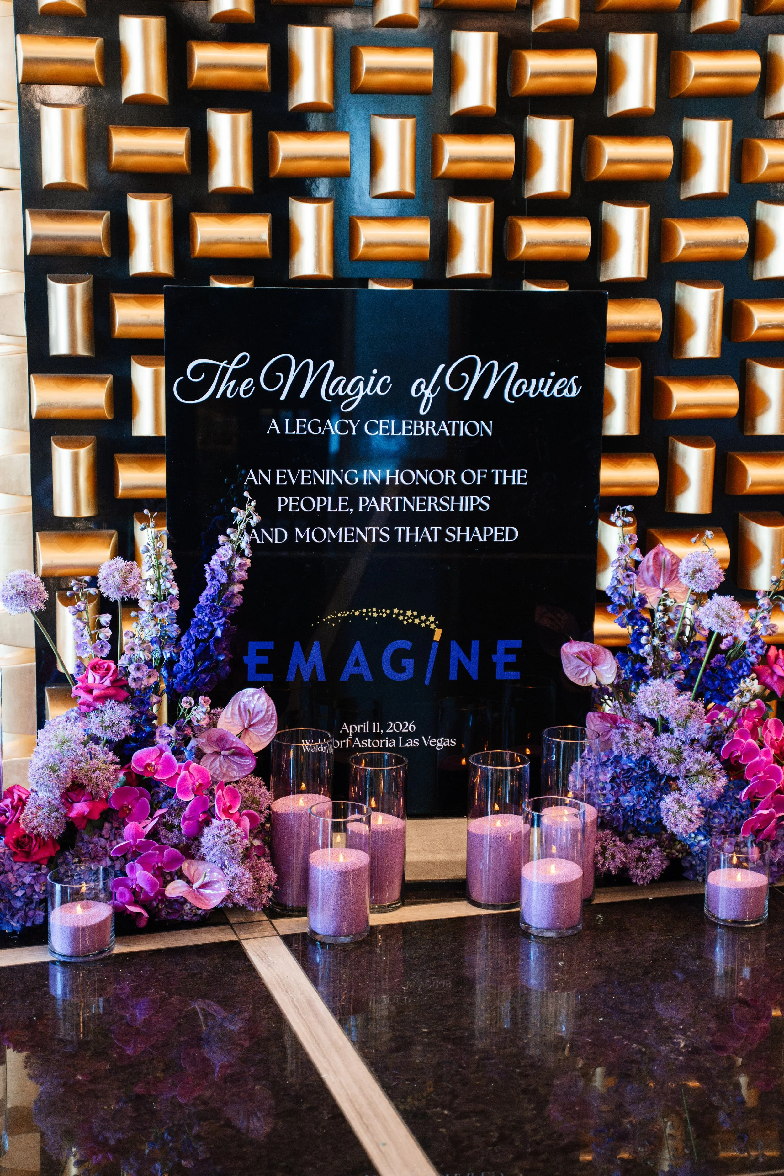 Entryway floral installation waldorf astoria las vegas