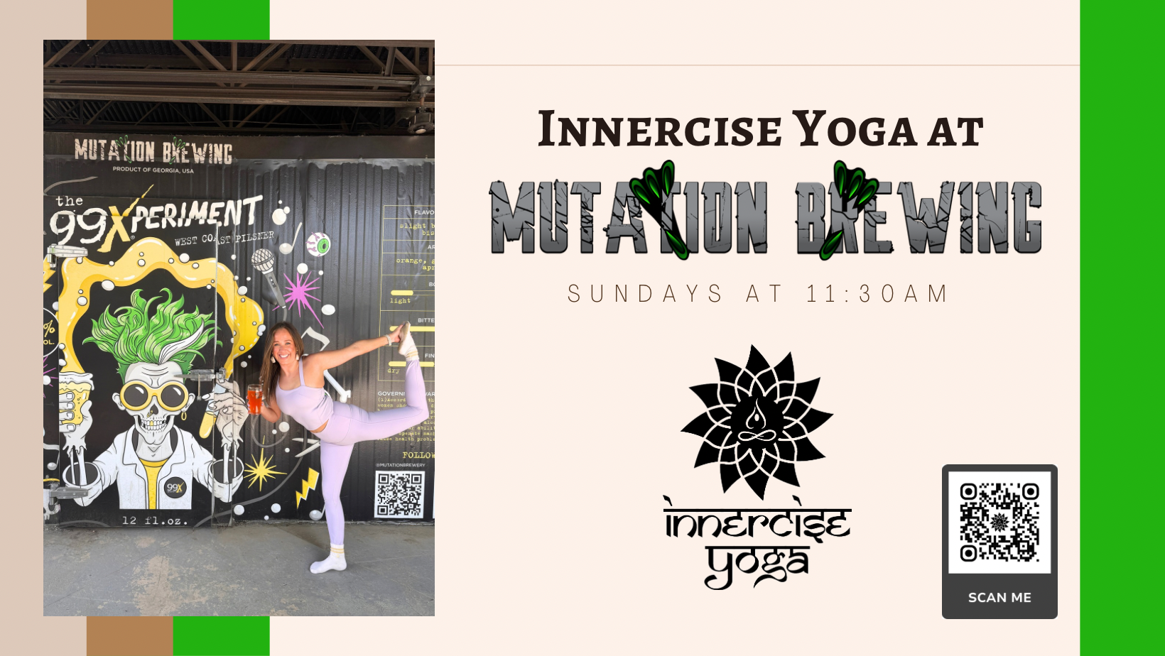 INNERCISE YOGA AT MUTATION BREWING - APRIL