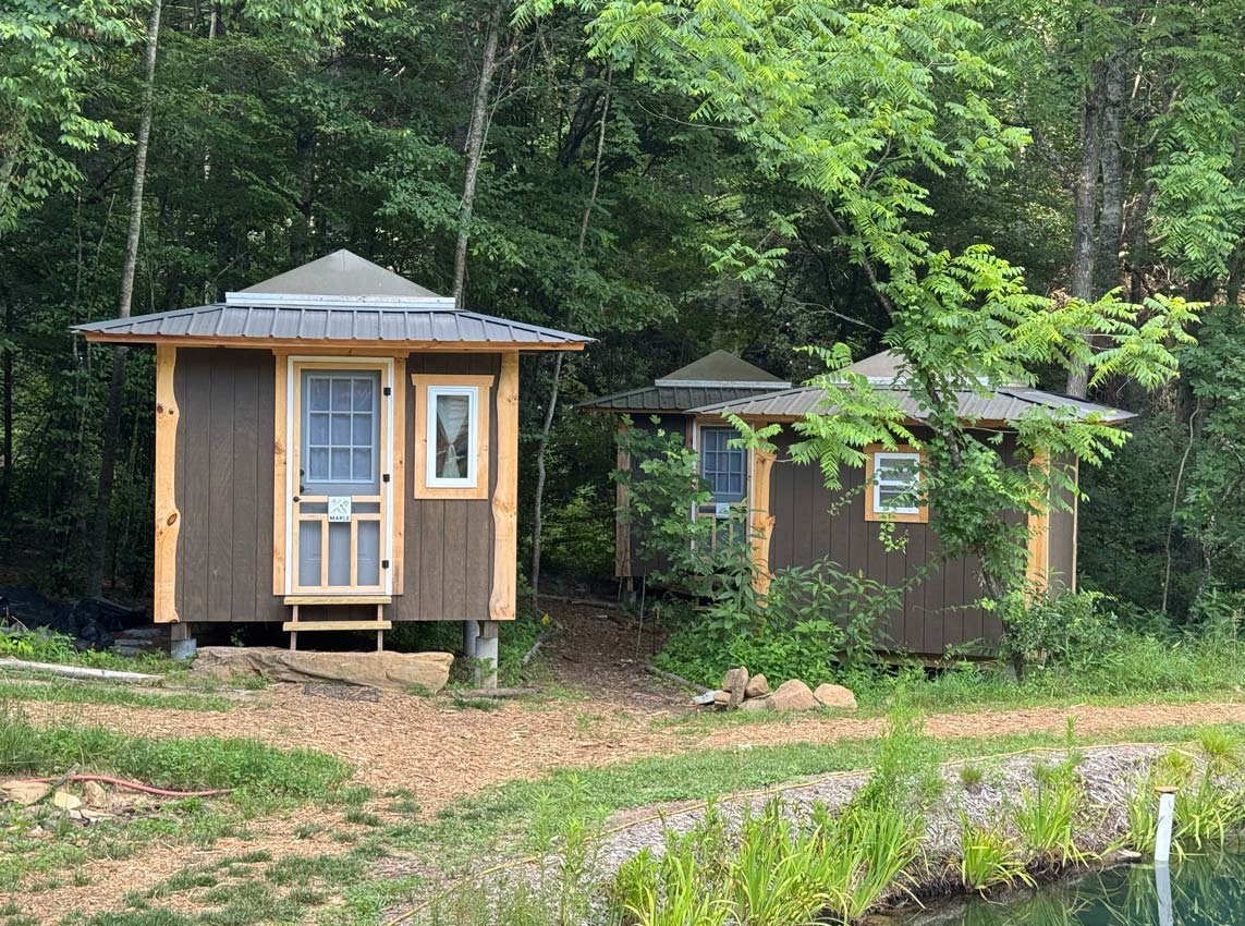 Cabins you can rent.