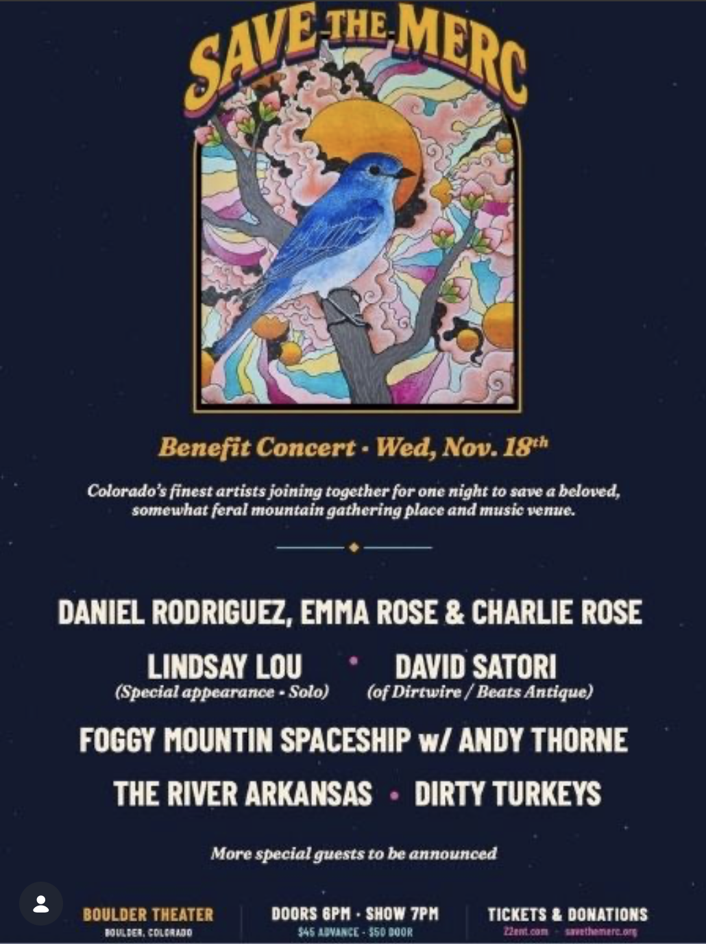 Save the Merc Benefit @ Boulder Theater