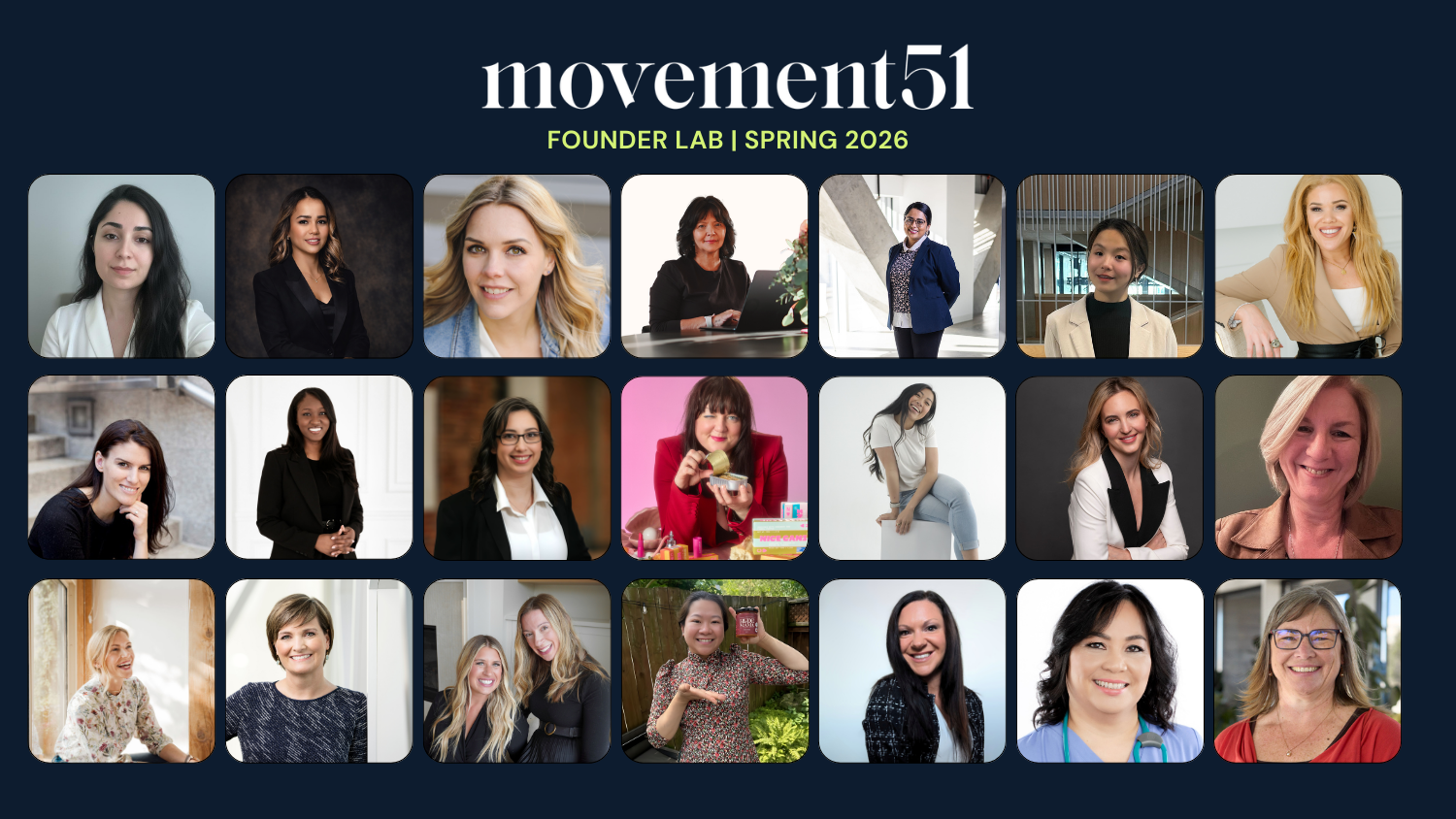Introducing the Spring 2026 Founder Lab: Visionary Women in Motion